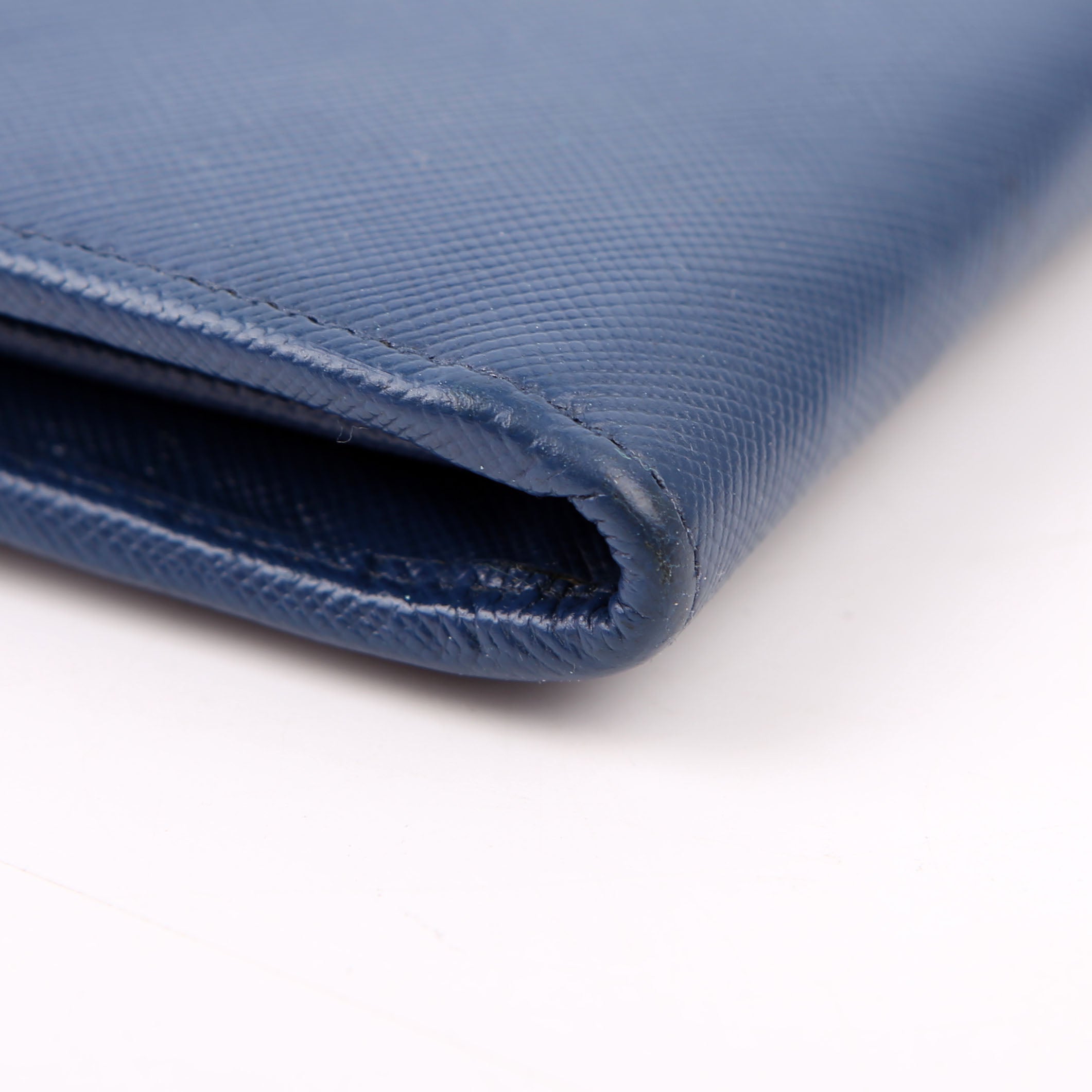 Saffiano Zip Wallet Navy