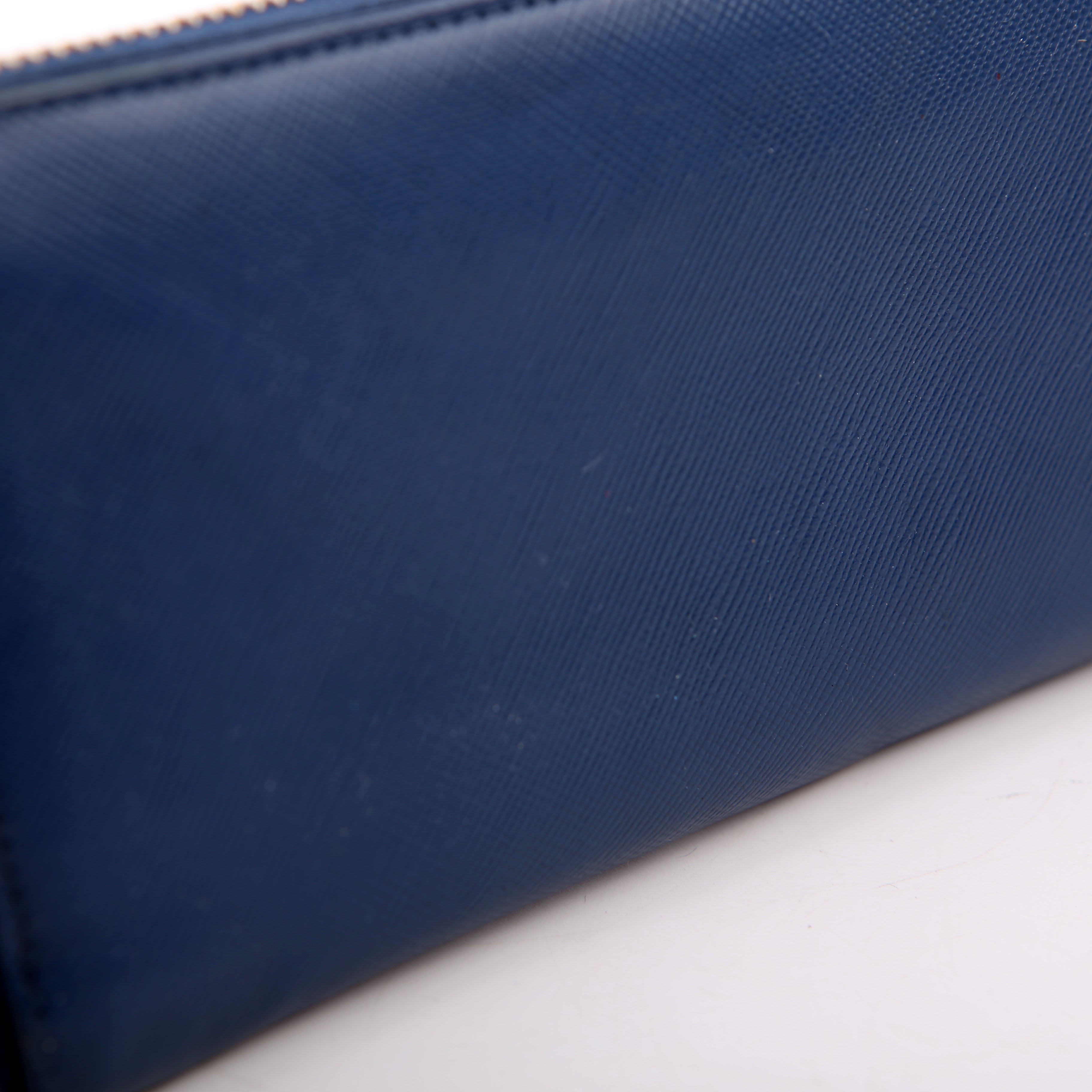 Saffiano Zip Wallet Navy