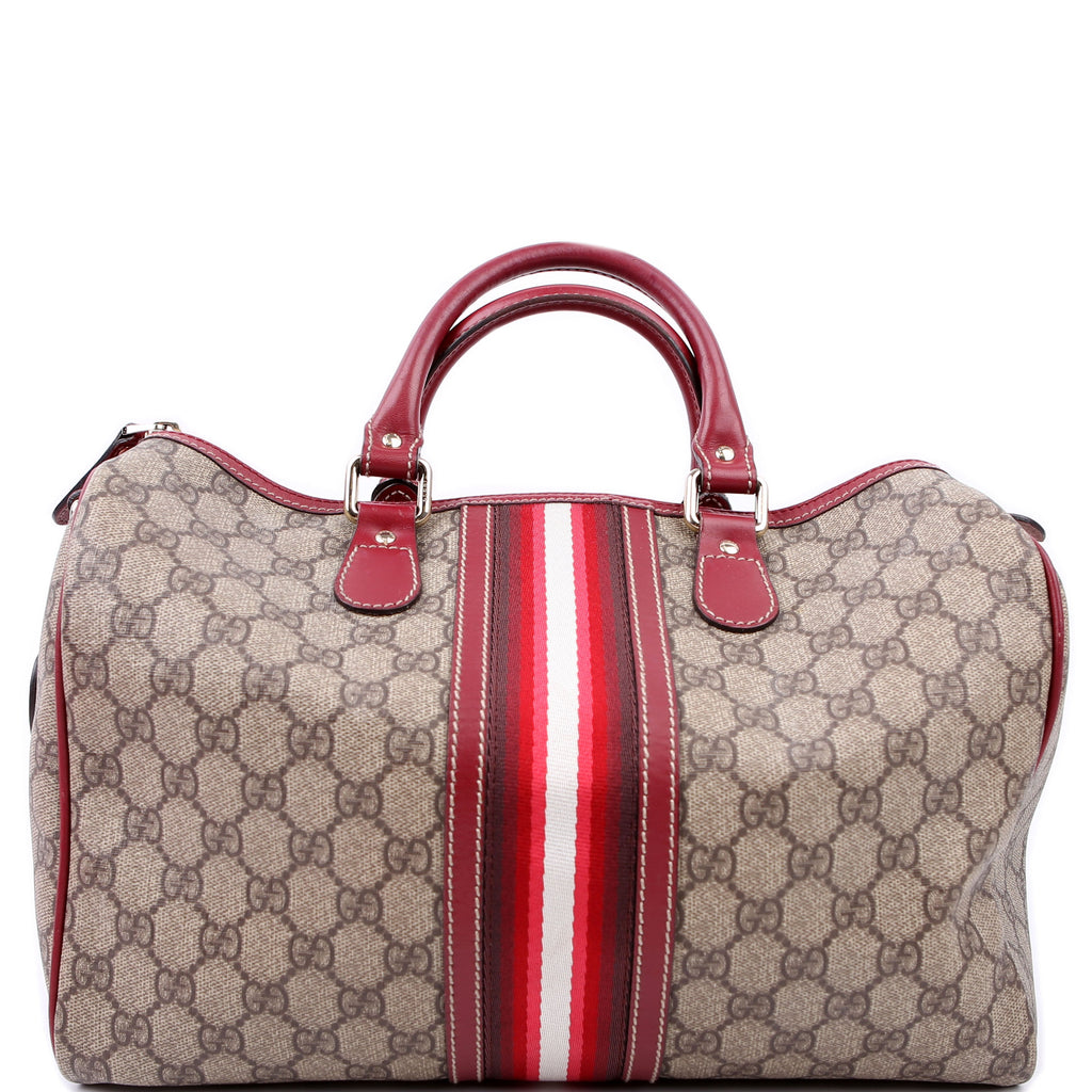 207942 GG Canvas Boston Bag Red