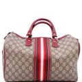 207942 GG Canvas Boston Bag Red