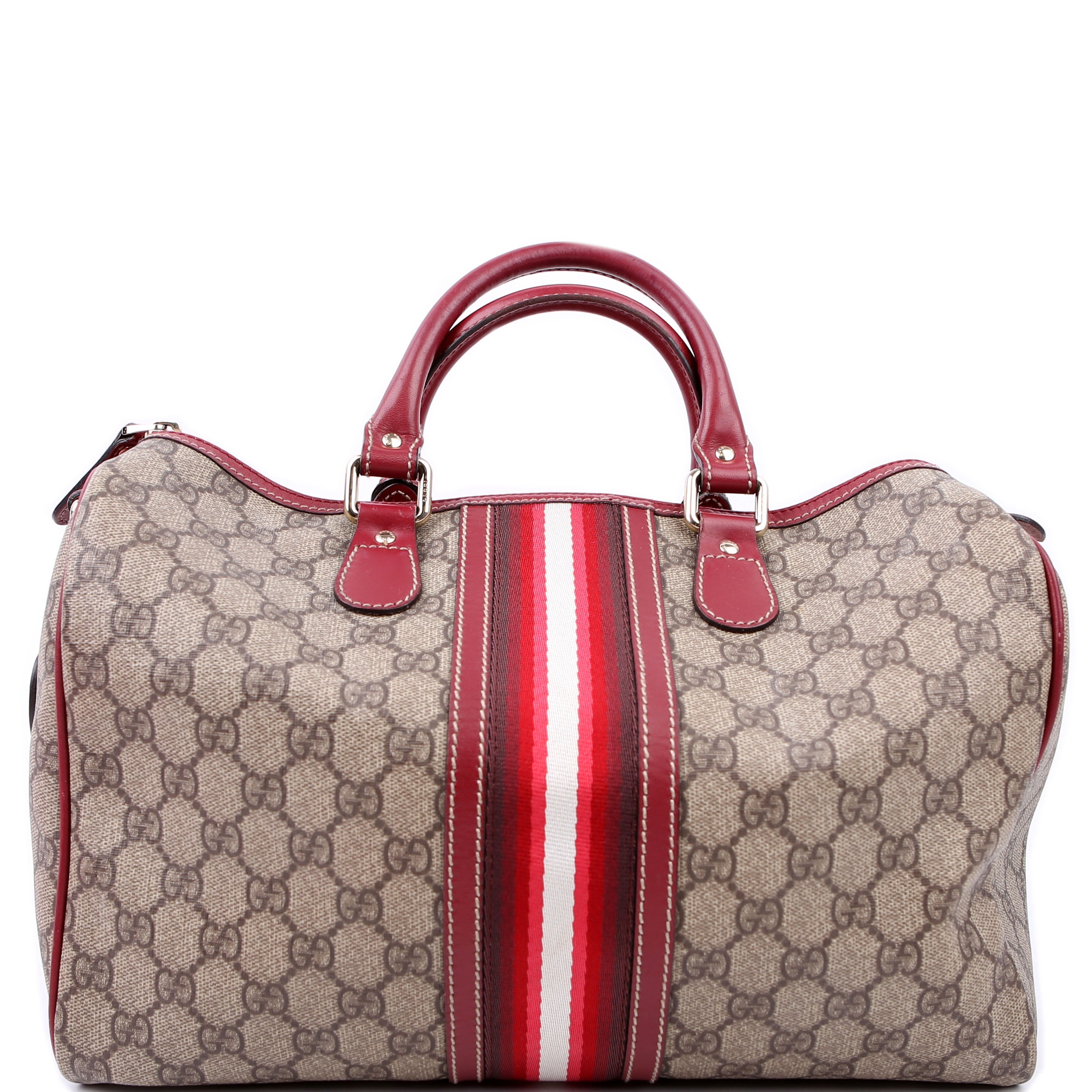 207942 GG Canvas Boston Bag Red