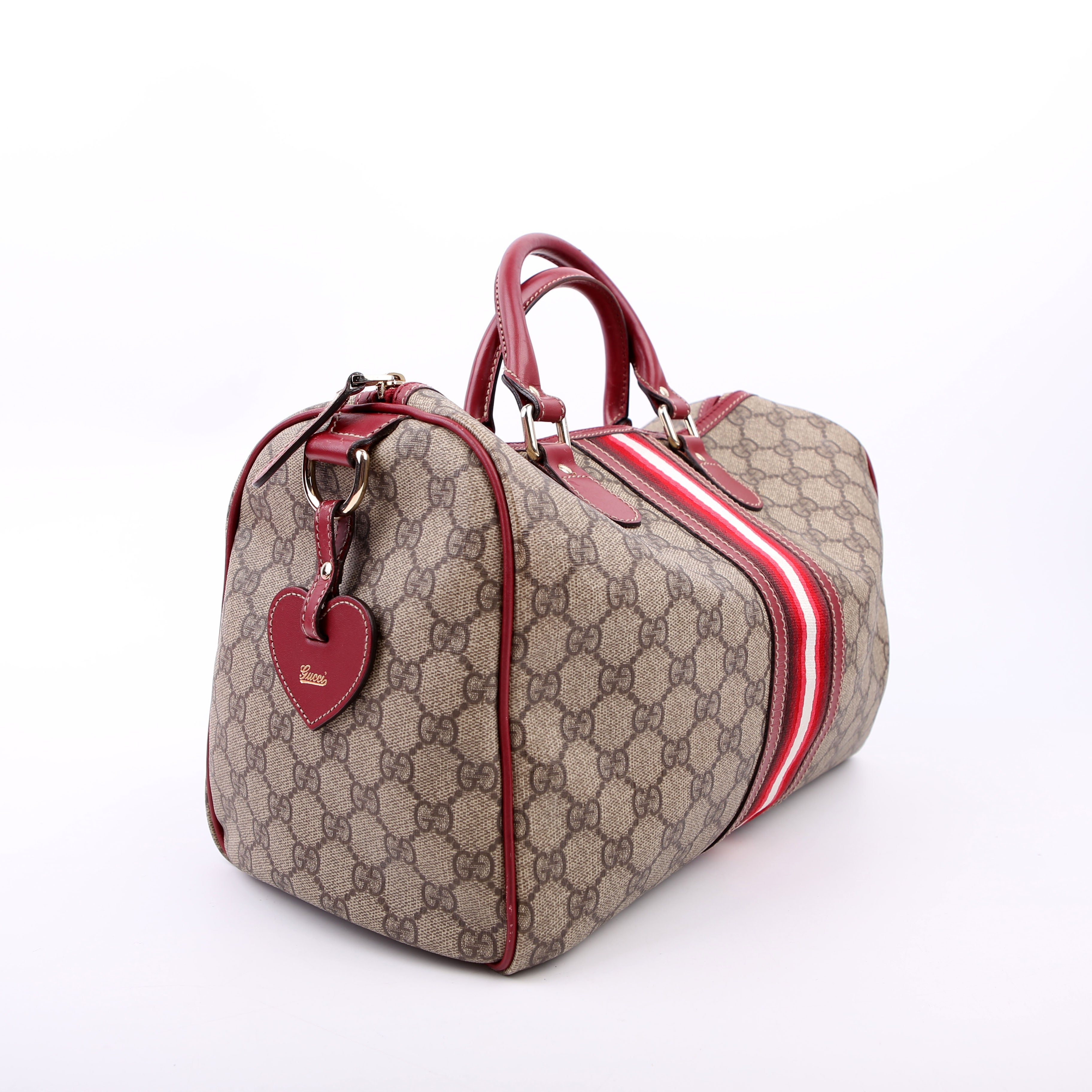 207942 GG Canvas Boston Bag Red