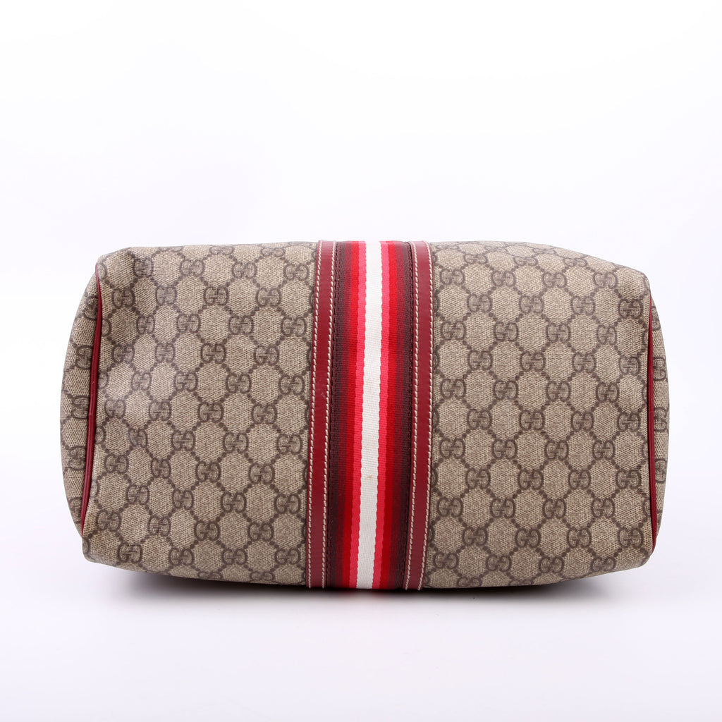 207942 GG Canvas Boston Bag Red