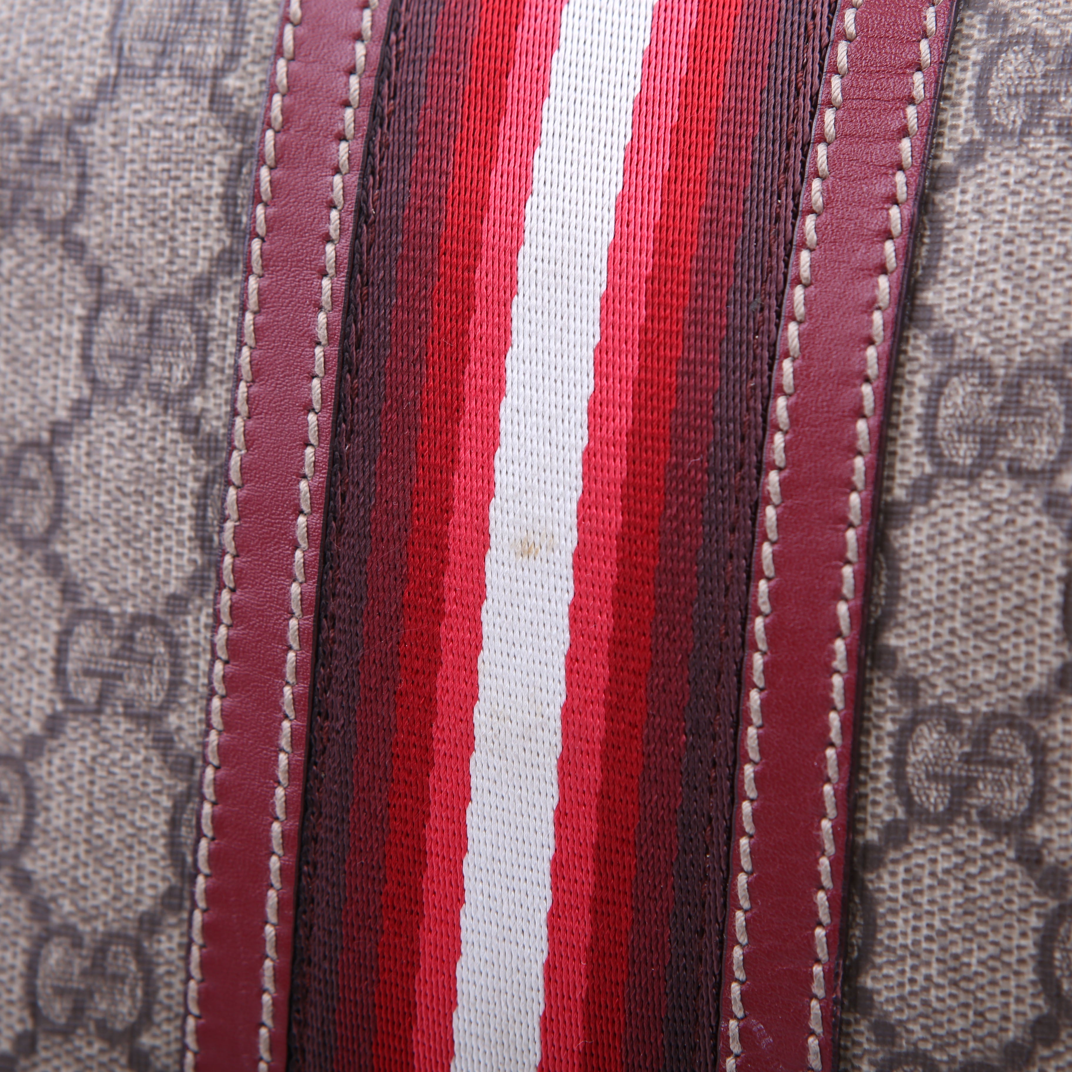 207942 GG Canvas Boston Bag Red