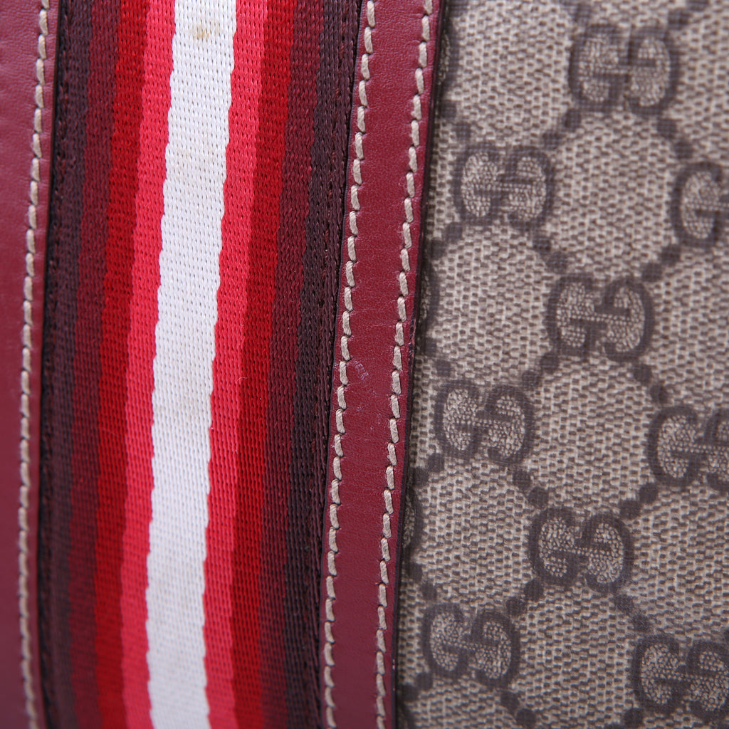 207942 GG Canvas Boston Bag Red