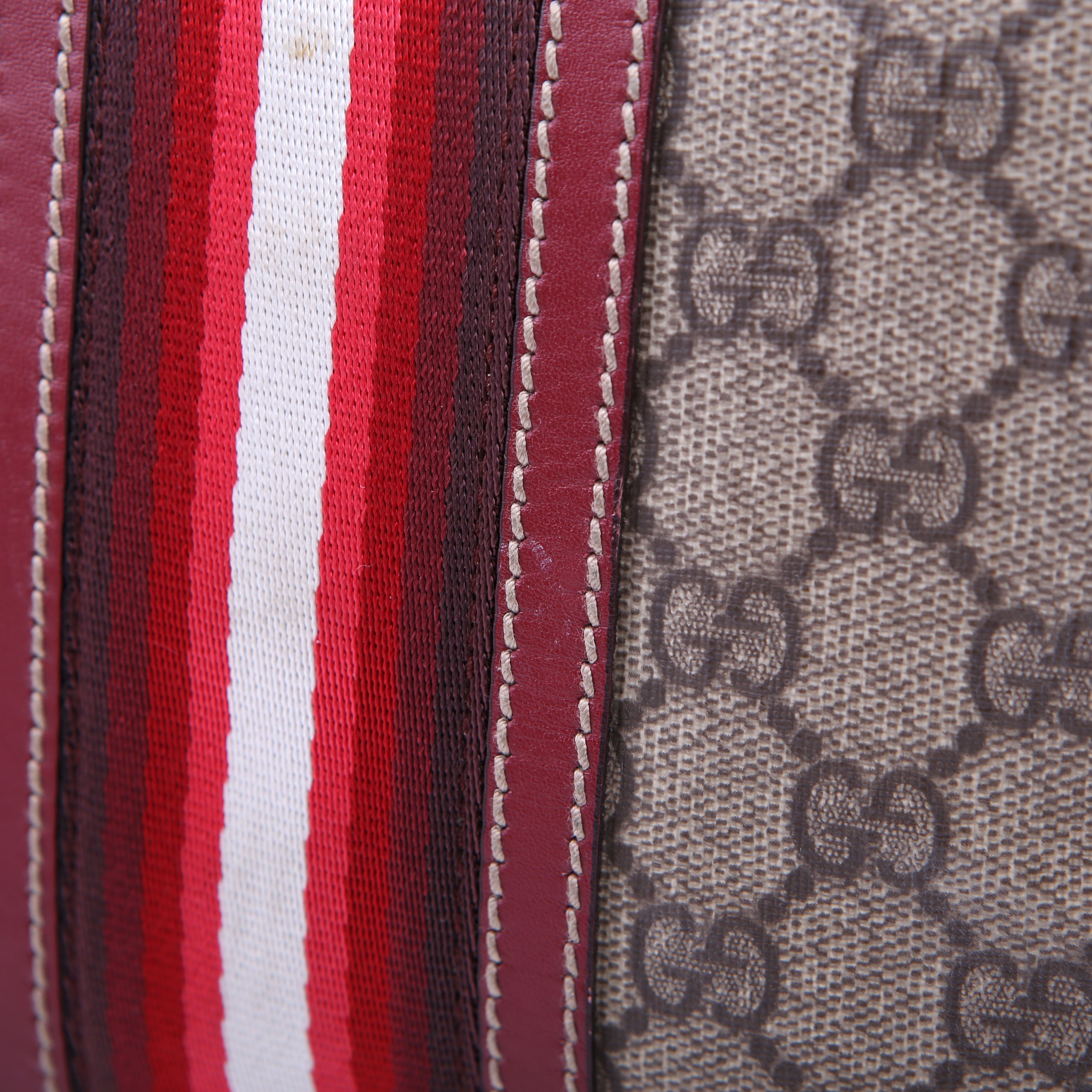 207942 GG Canvas Boston Bag Red