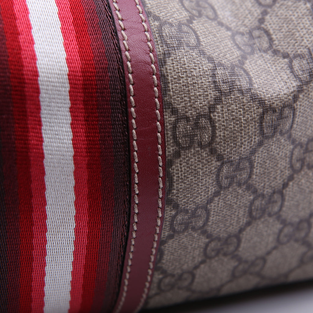 207942 GG Canvas Boston Bag Red