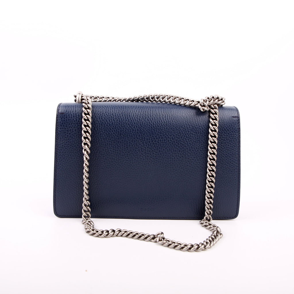 Gucci 400249 Dionysus Leather Shoulder Small Navy