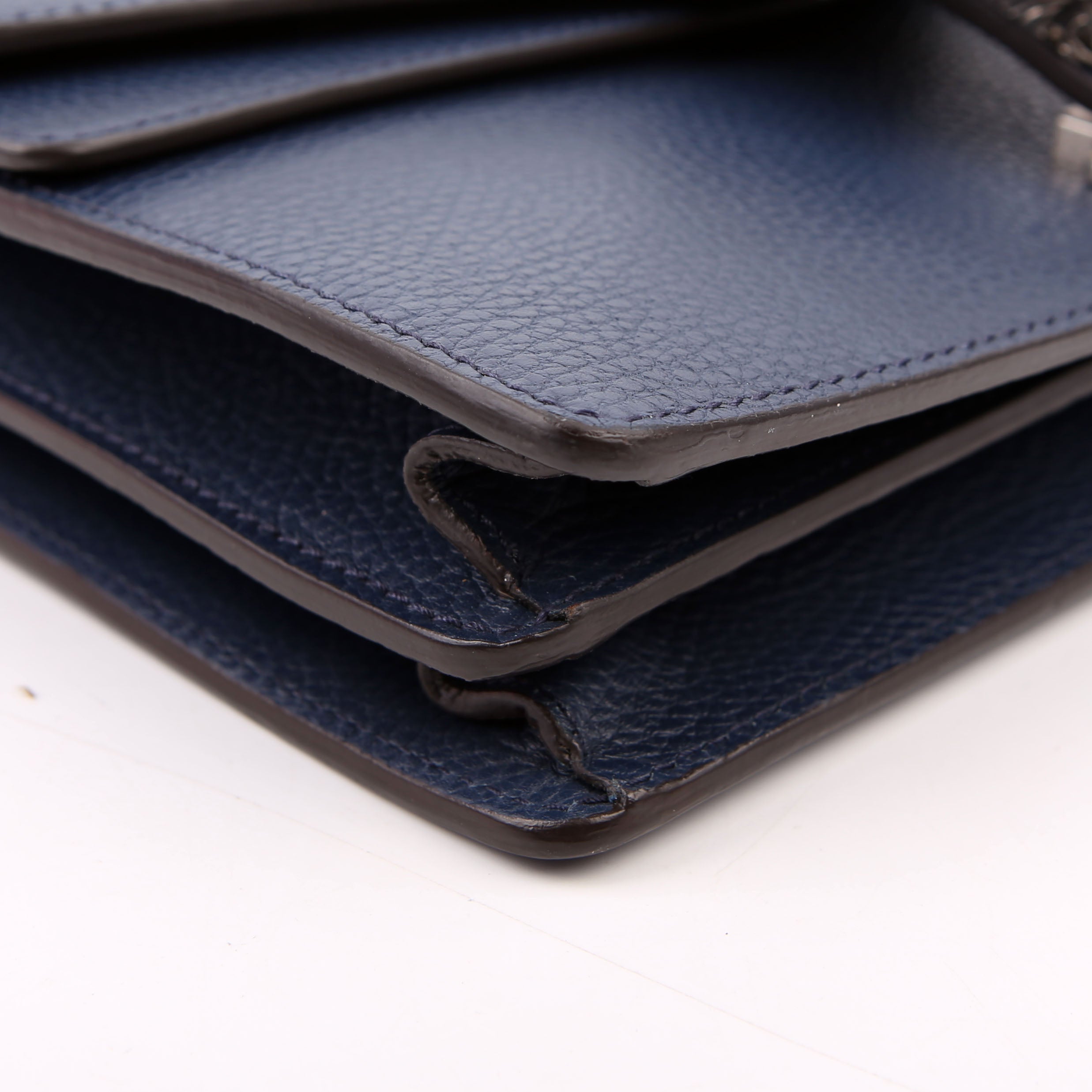 Gucci 400249 Dionysus Leather Shoulder Small Navy