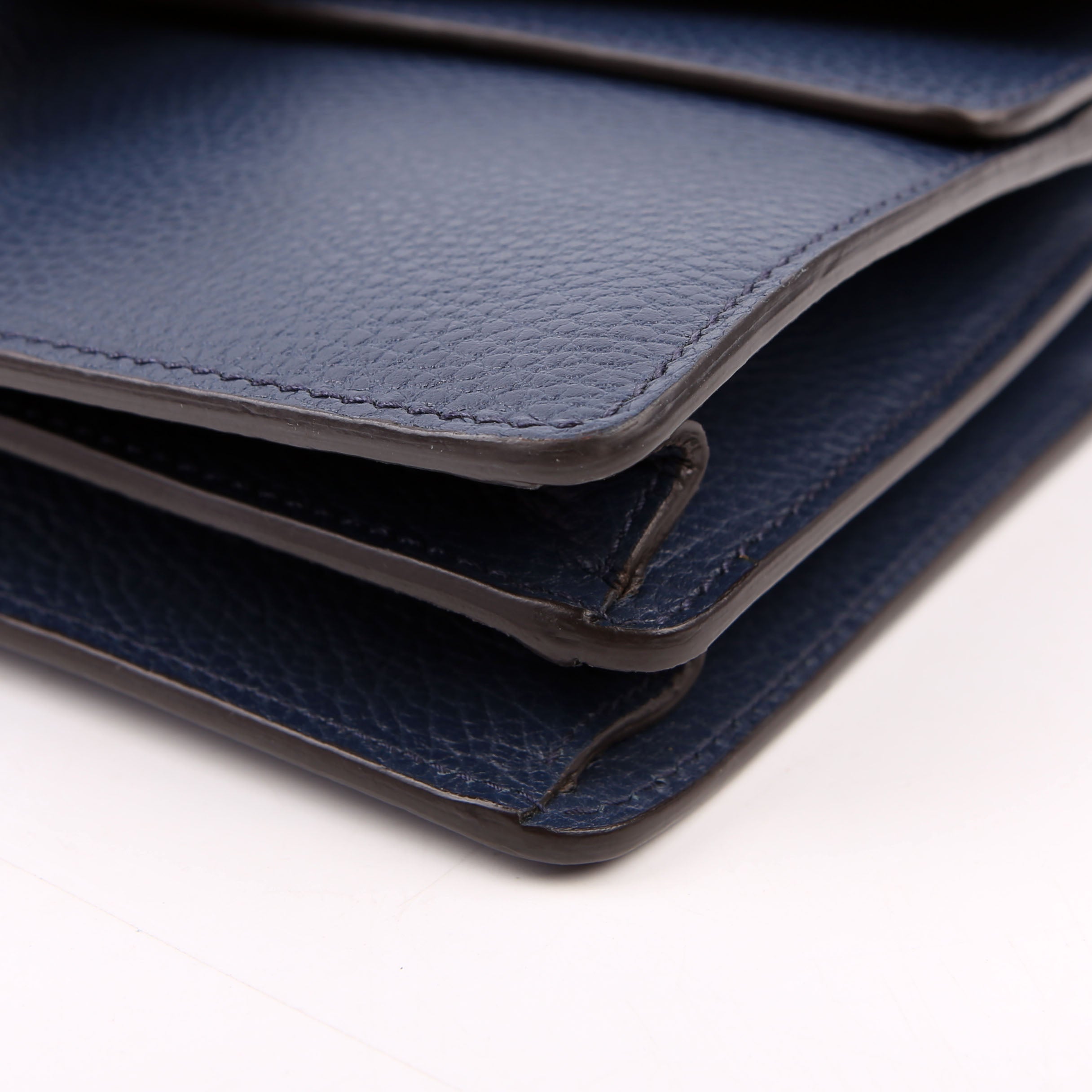 Gucci 400249 Dionysus Leather Shoulder Small Navy