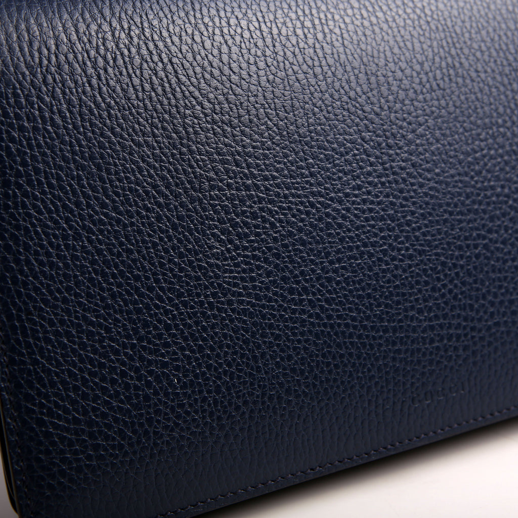 Gucci 400249 Dionysus Leather Shoulder Small Navy