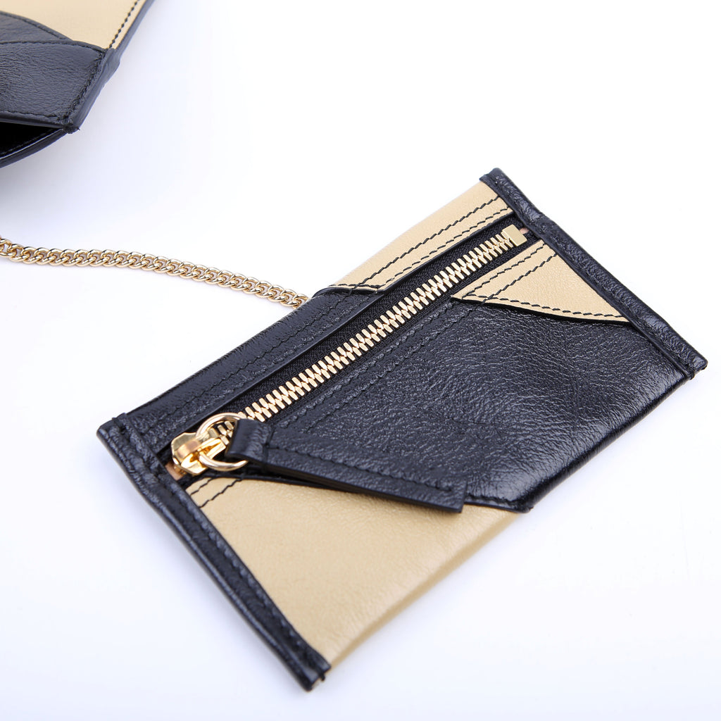 Gucci 576463 Zumi Leather Tote Black/Tan