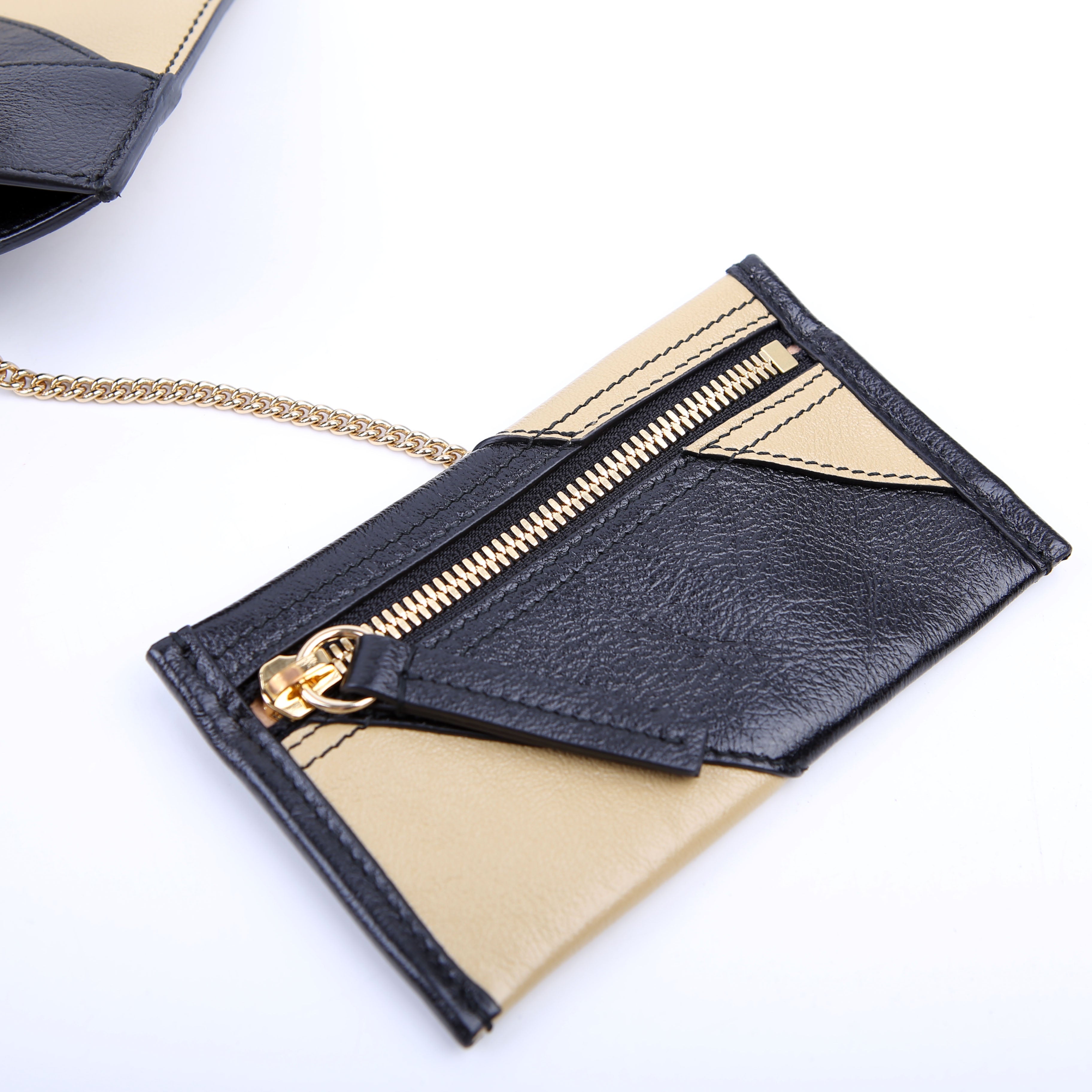 Gucci 576463 Zumi Leather Tote Black/Tan