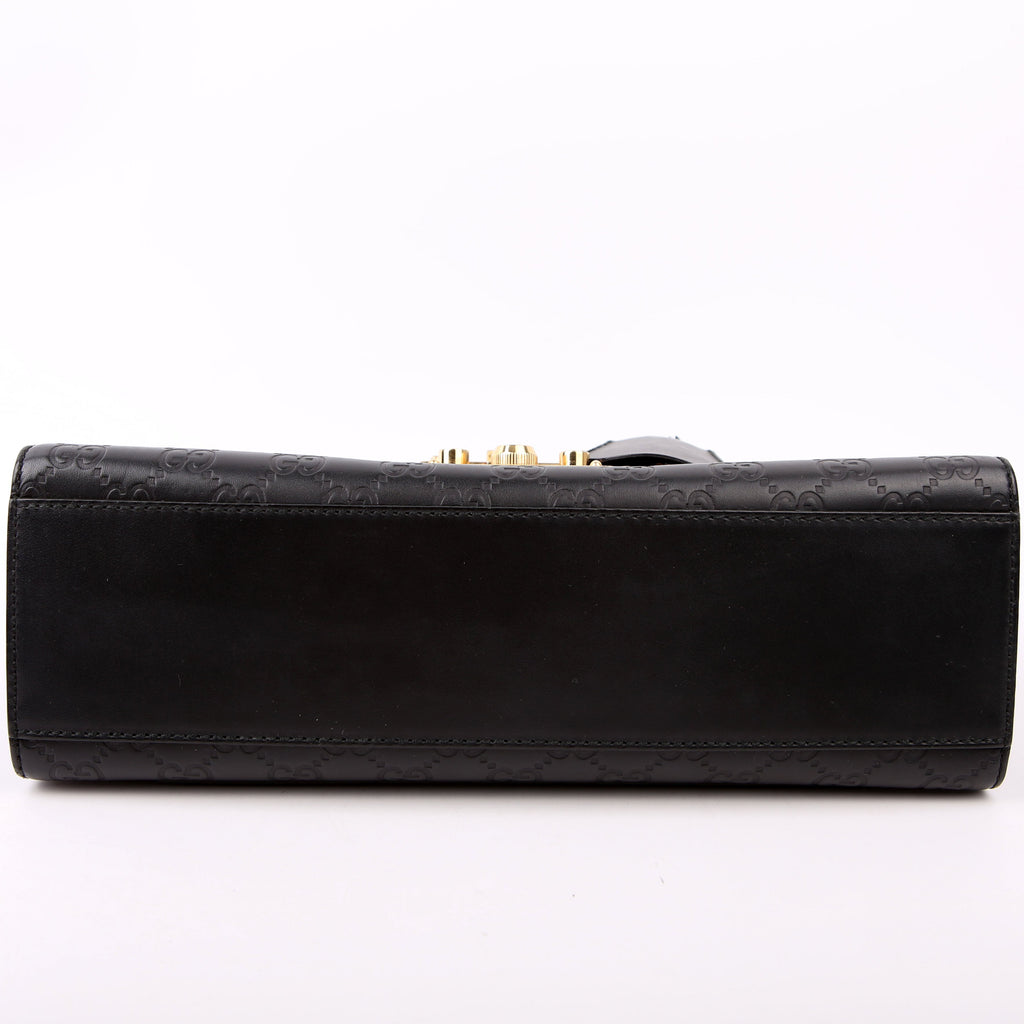 Gucci 409486 Padlock Guccissima Medium Black