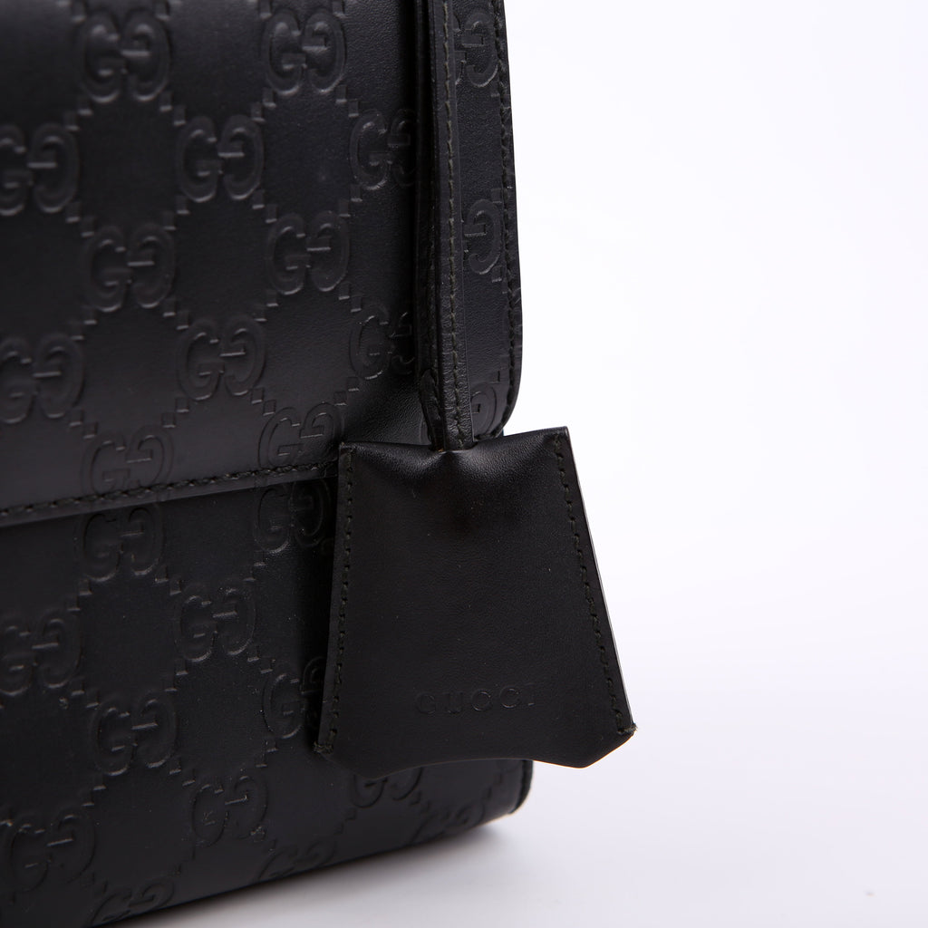 Gucci 409486 Padlock Guccissima Medium Black