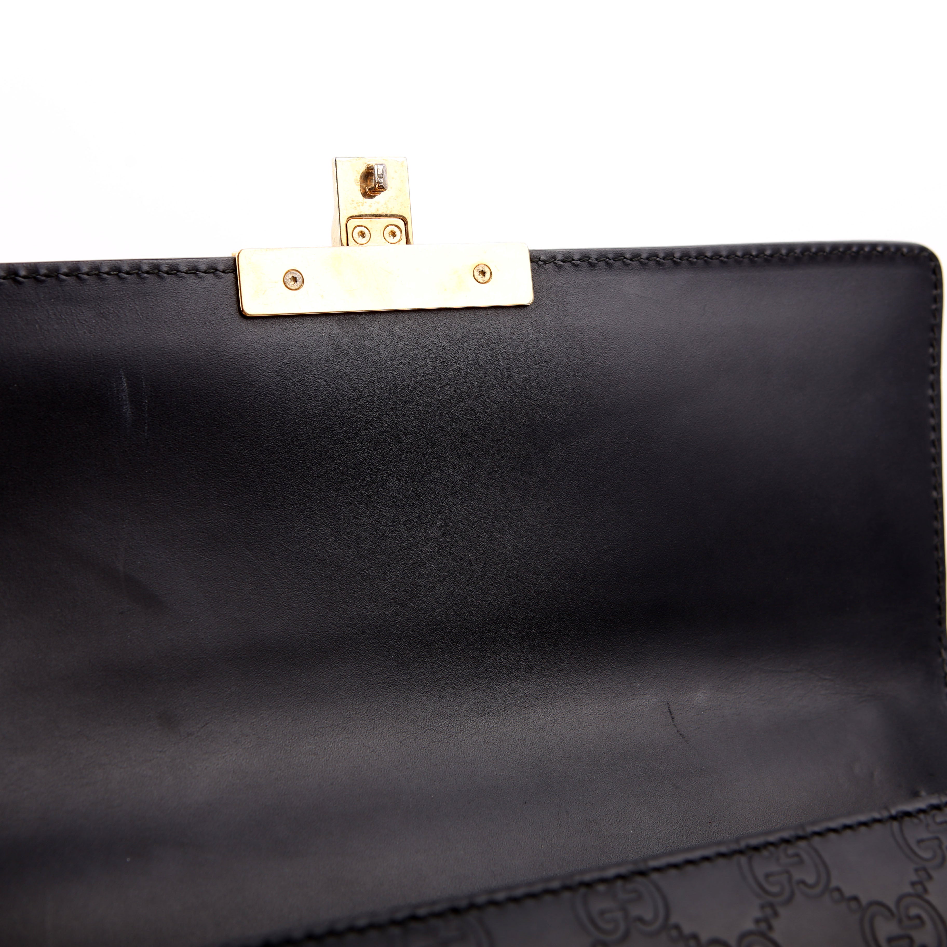 Gucci 409486 Padlock Guccissima Medium Black