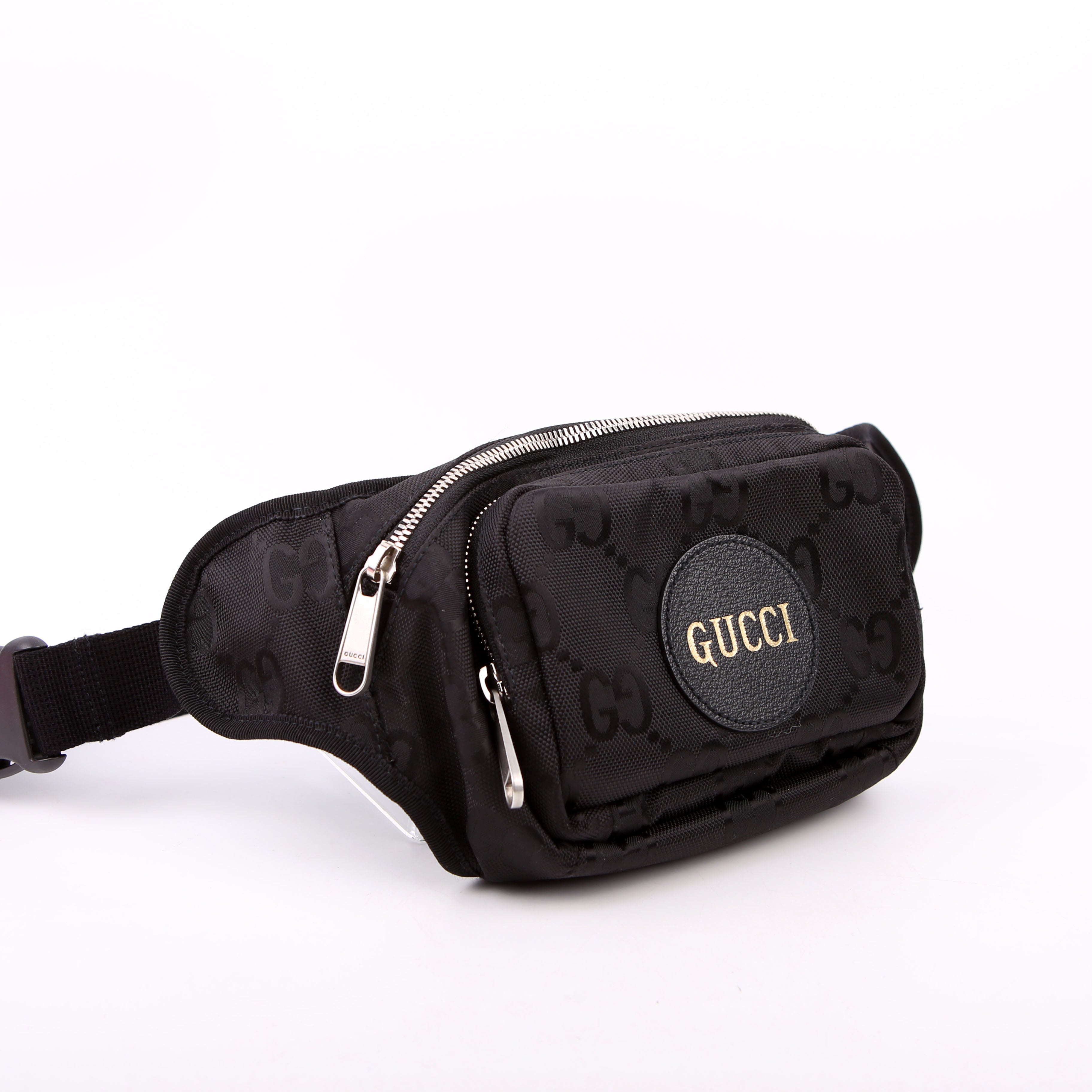 739372 Nylon Off the Grid Logo Belt Bag Black