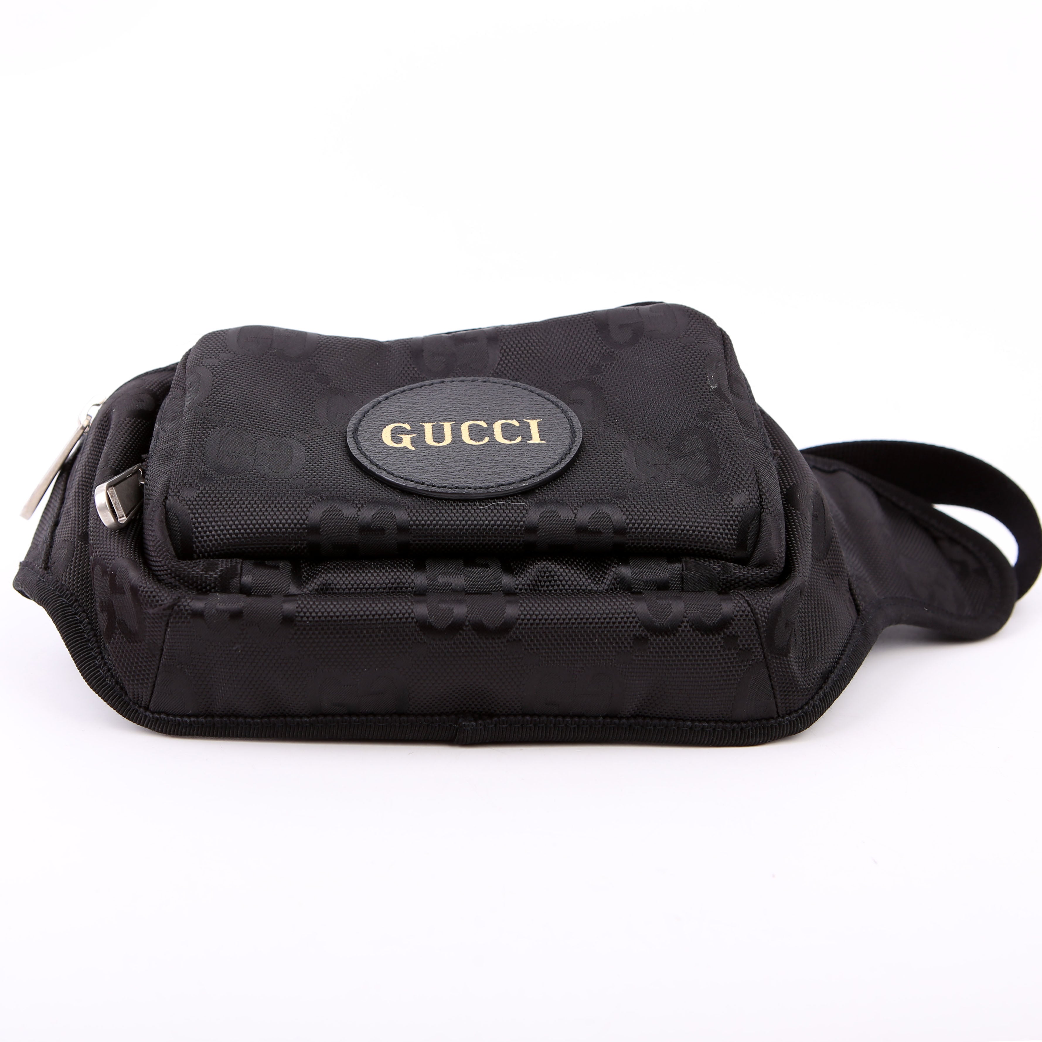 739372 Nylon Off the Grid Logo Belt Bag Black