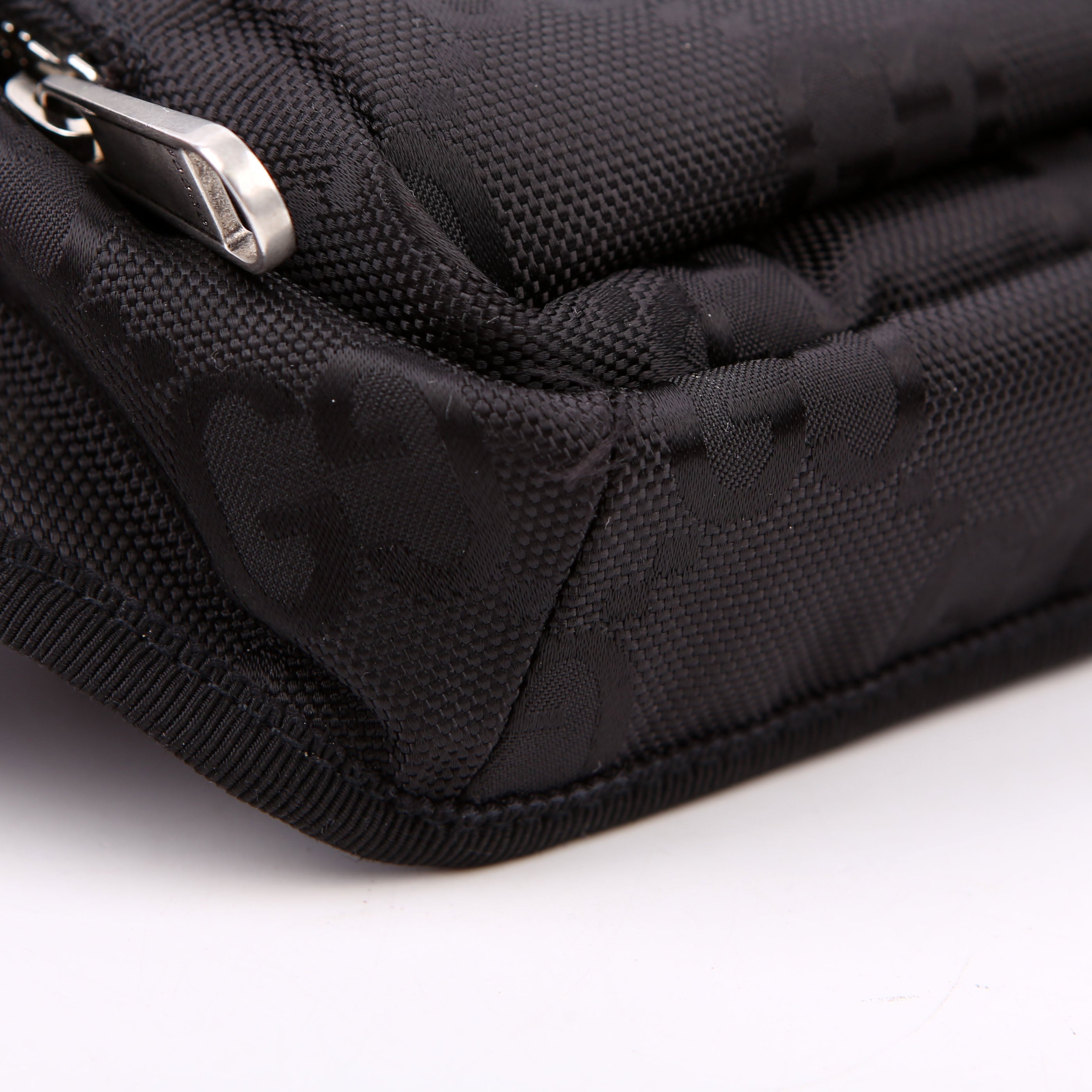 739372 Nylon Off the Grid Logo Belt Bag Black