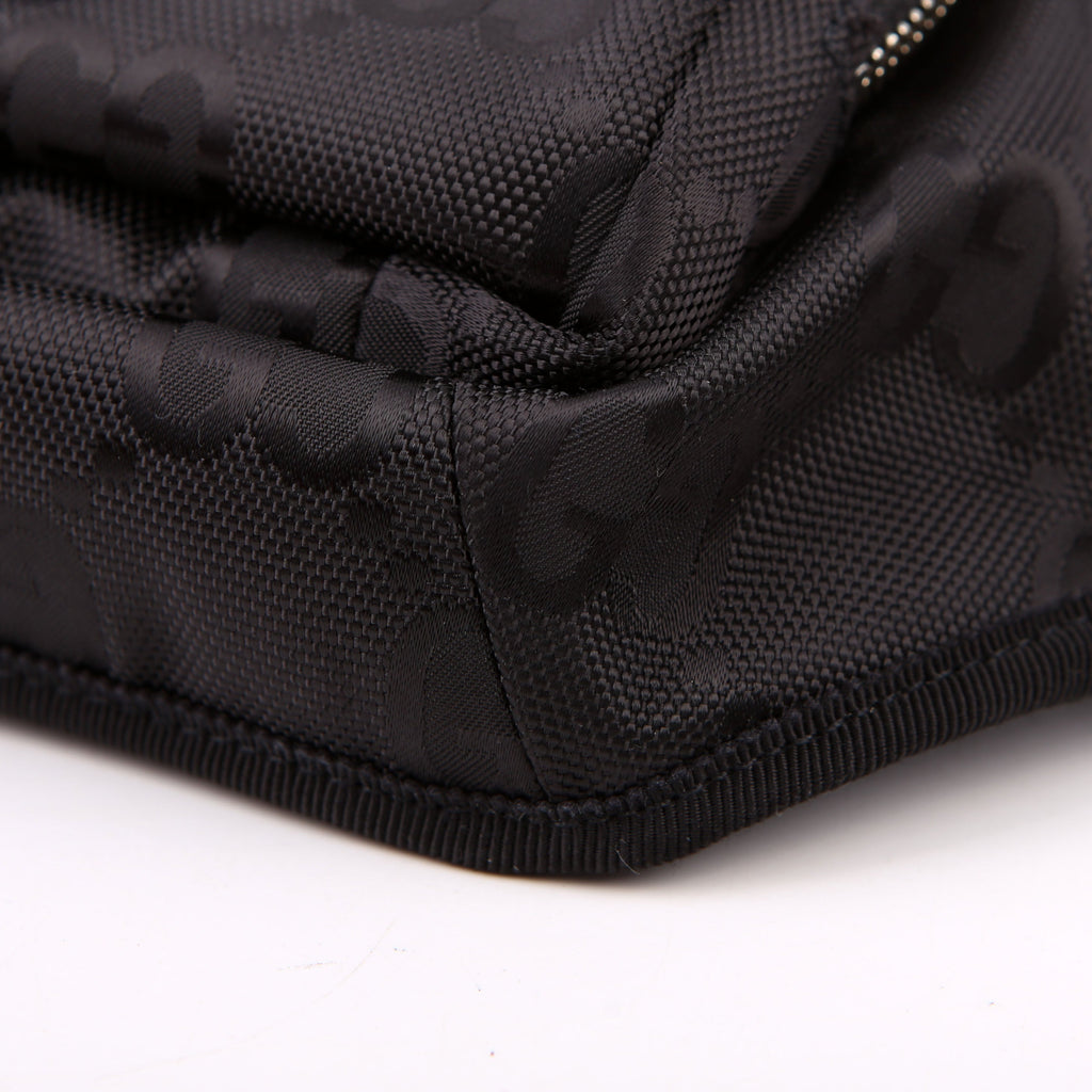 739372 Nylon Off the Grid Logo Belt Bag Black