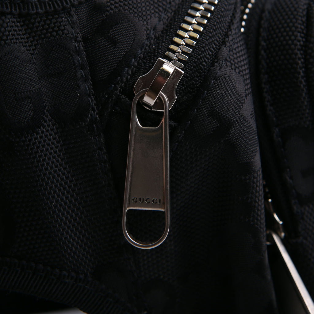 739372 Nylon Off the Grid Logo Belt Bag Black