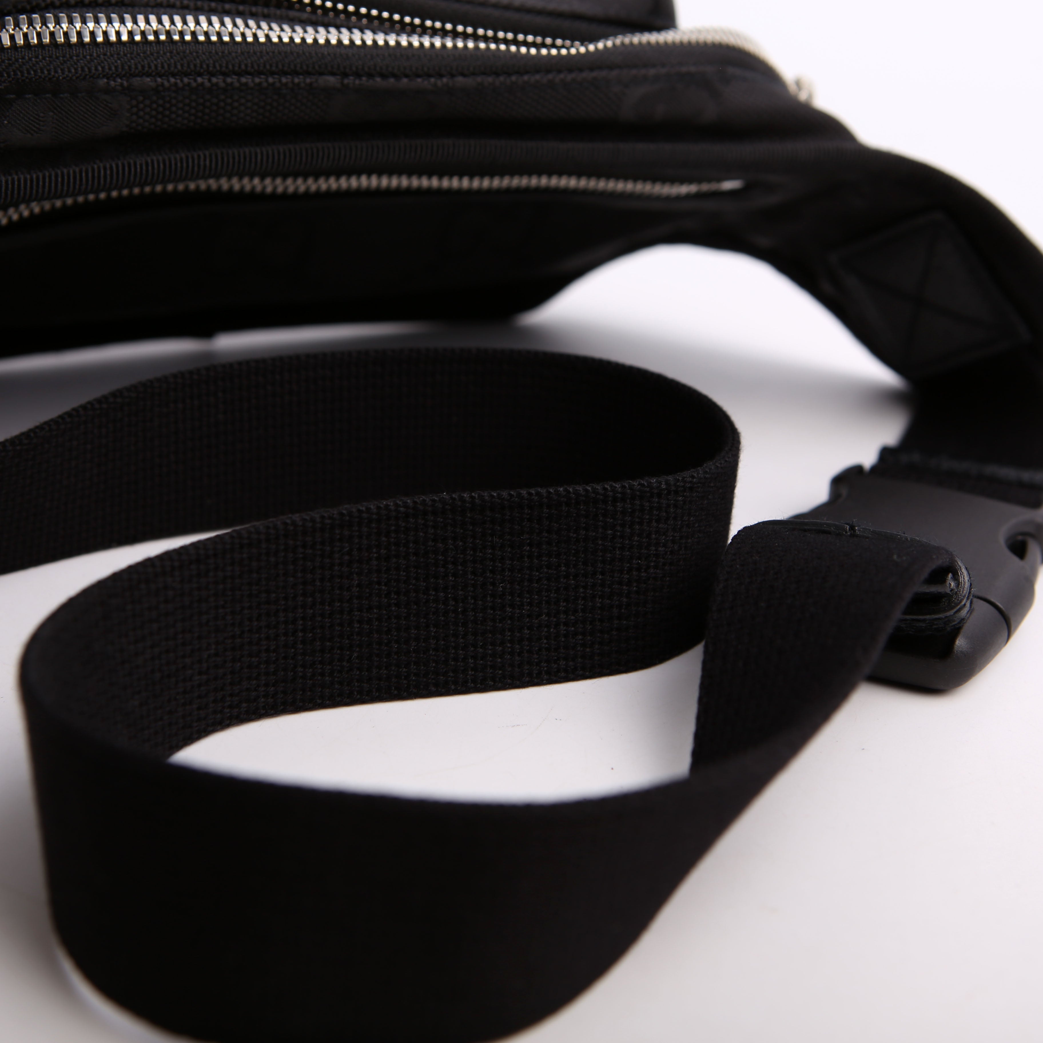 739372 Nylon Off the Grid Logo Belt Bag Black