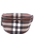 Cason E-Canvas Check Belt Bag Brown/Black
