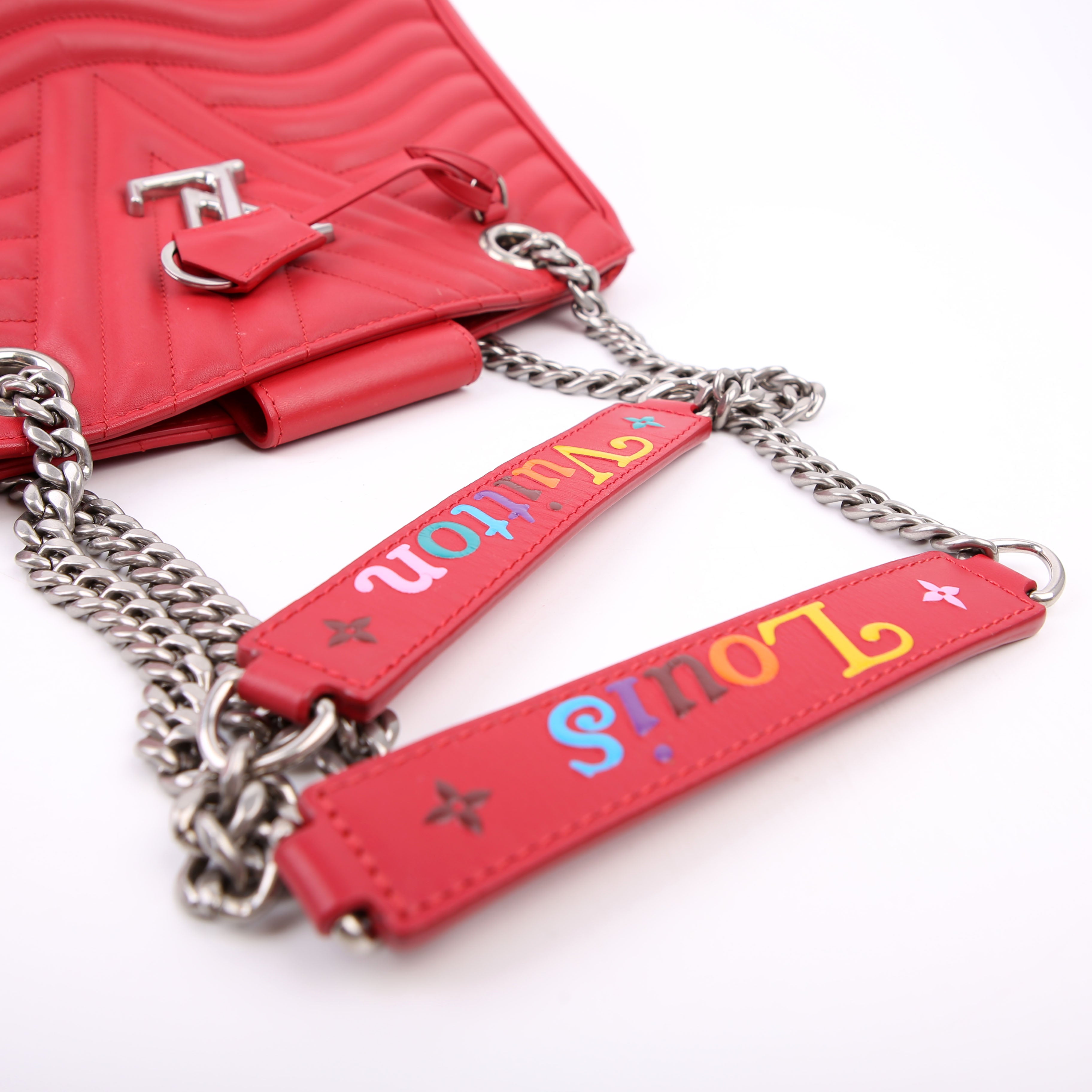 New Wave Chain Tote Red