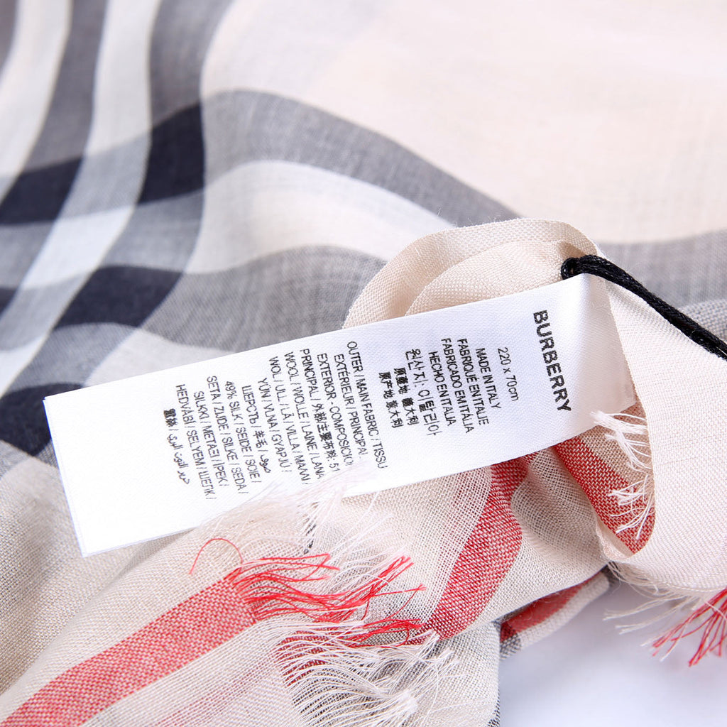 Giant Check Lightweight Wool/Silk