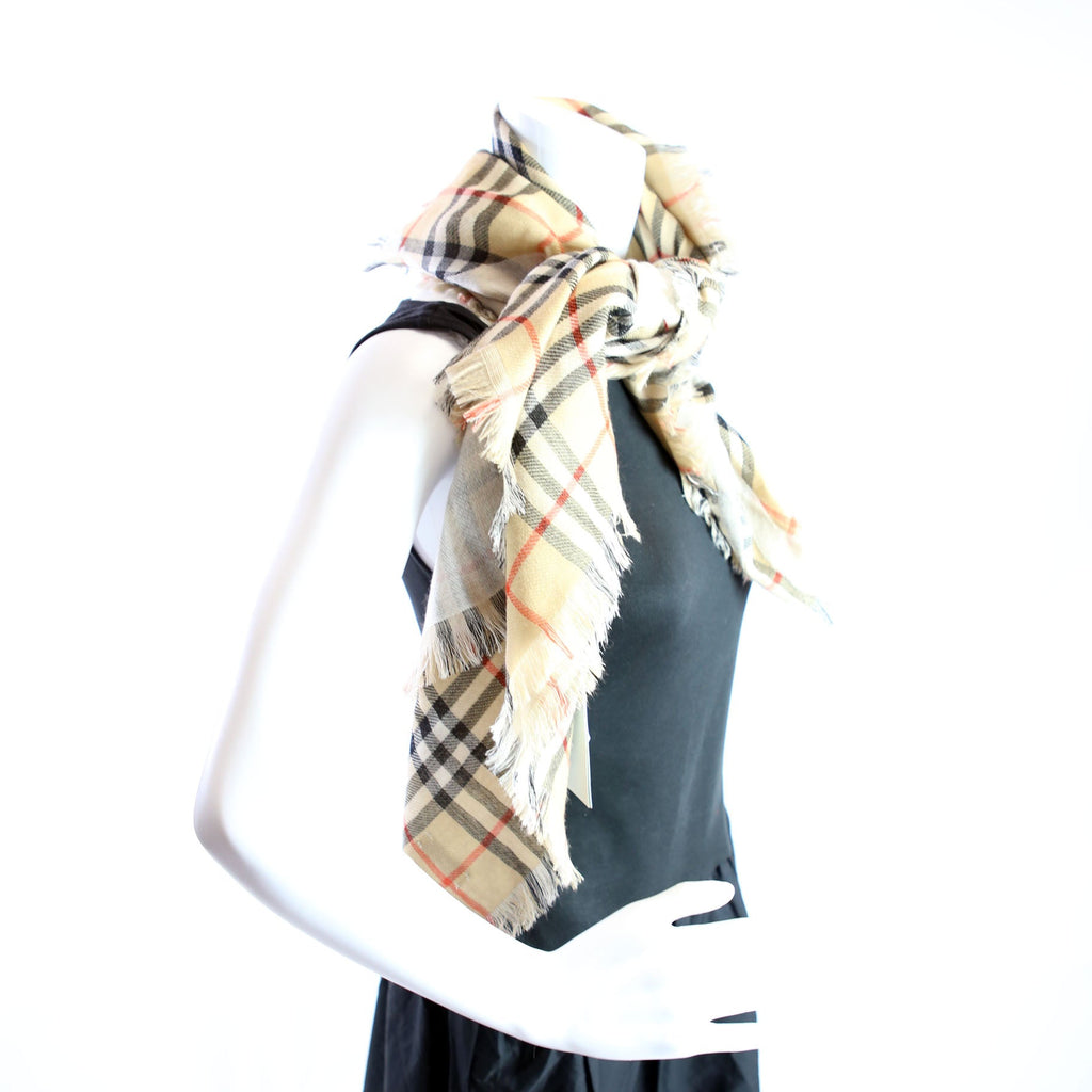 Giant Check Lightweight Wool/Silk