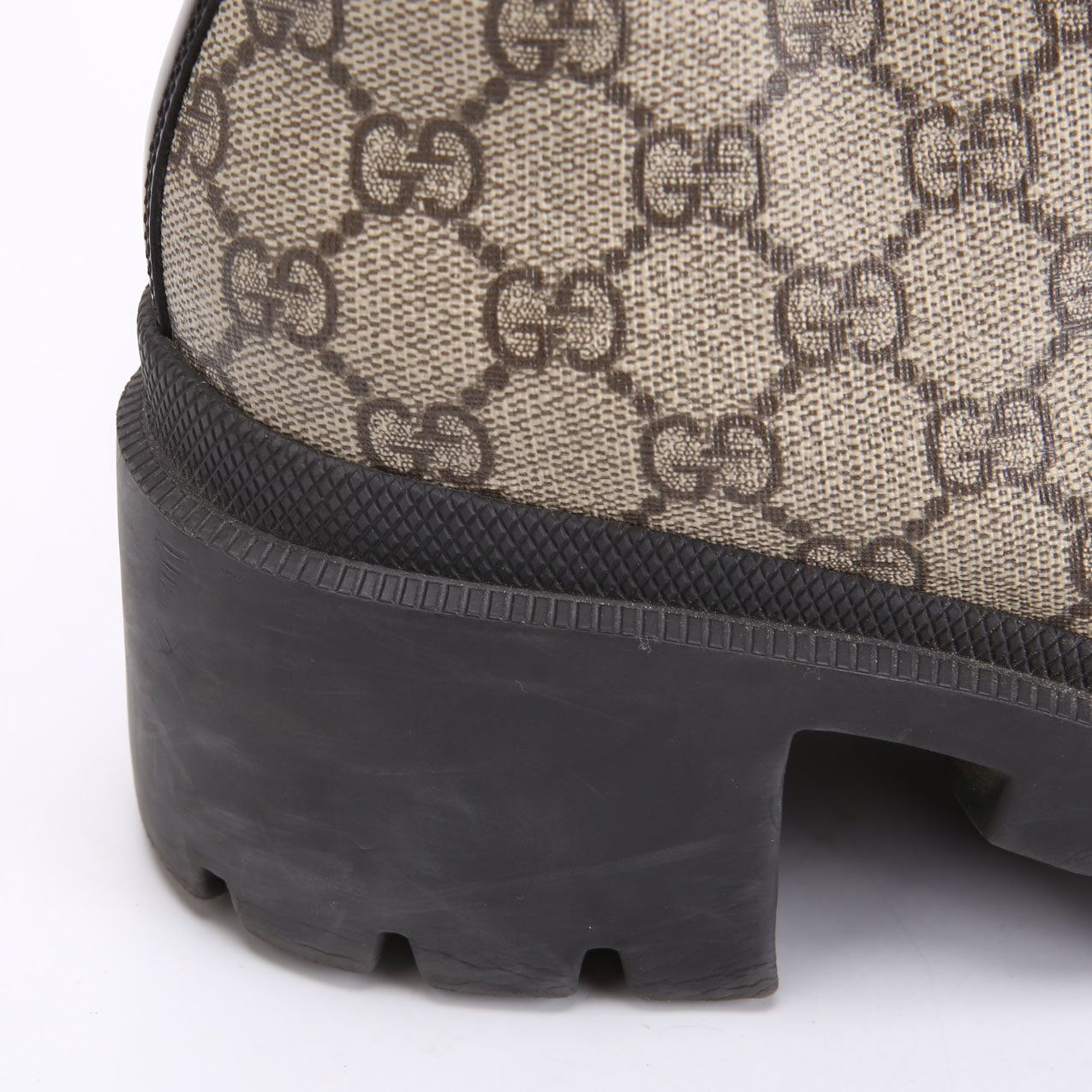 Gucci GG Supreme Interlocking Boot Size 40 Beige/Black