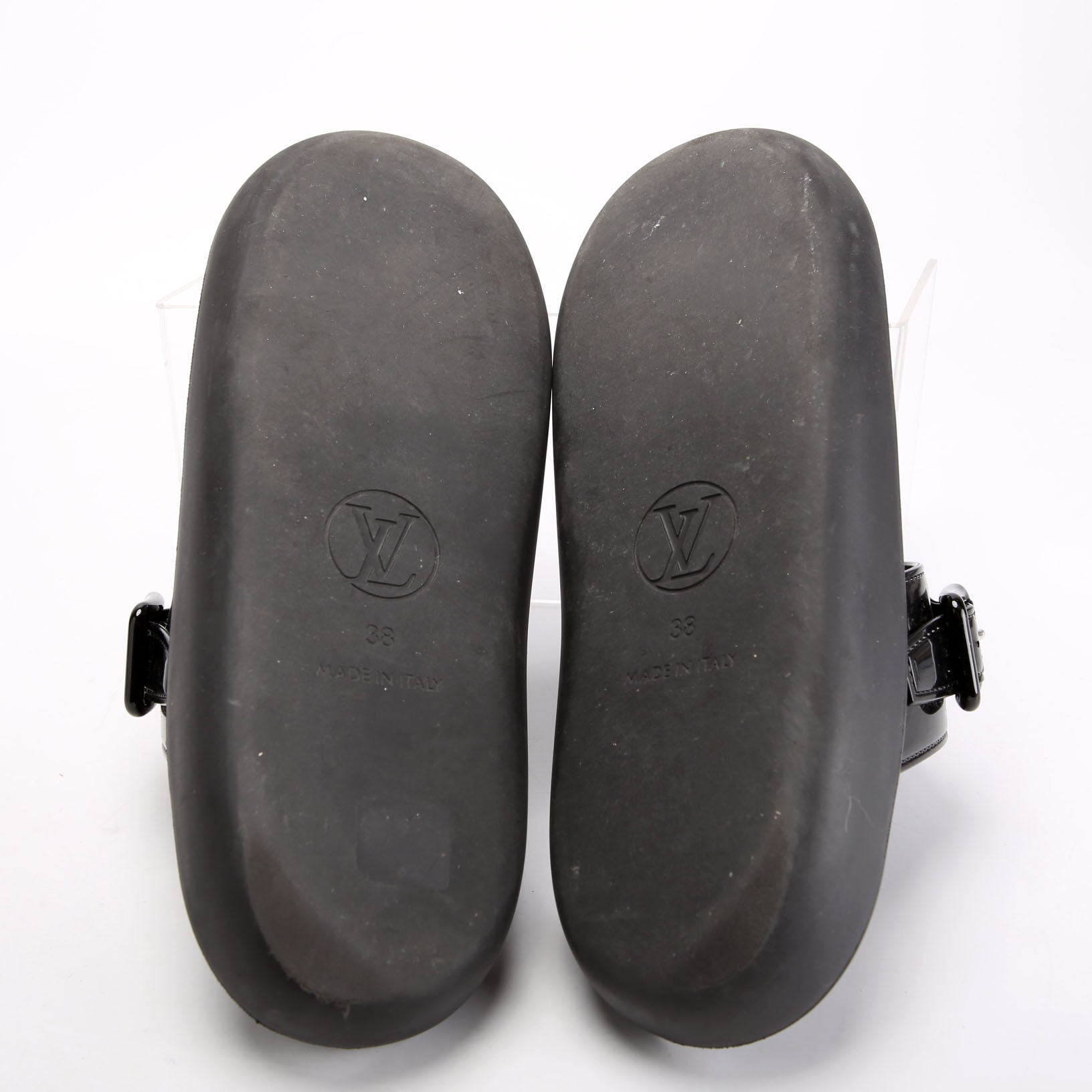 Sunbath Flat Mule Sandals Size 38 Black/Brown