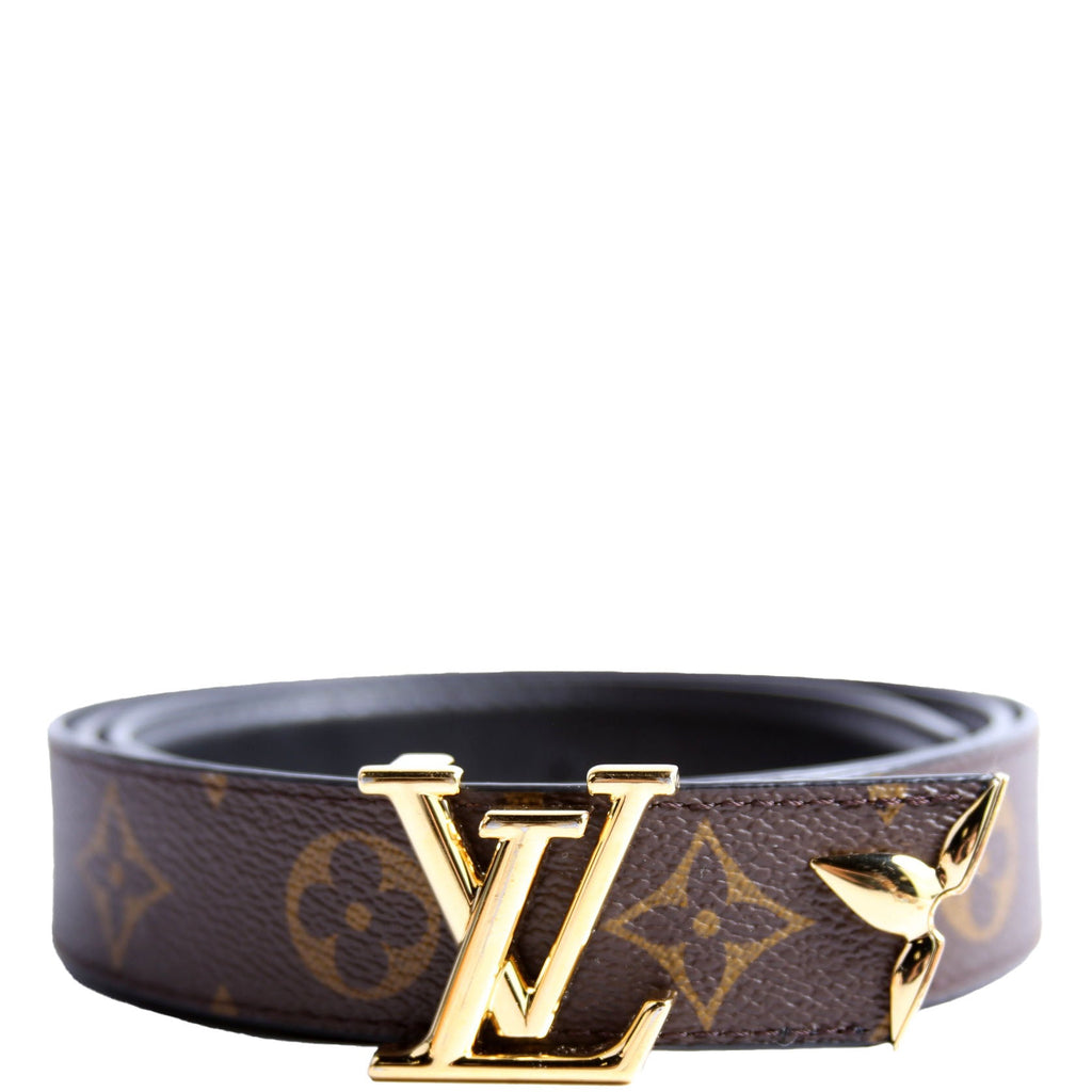 Pretty LV 30MM Reversible Leather/Monogram Belt Size 90/36 Brown