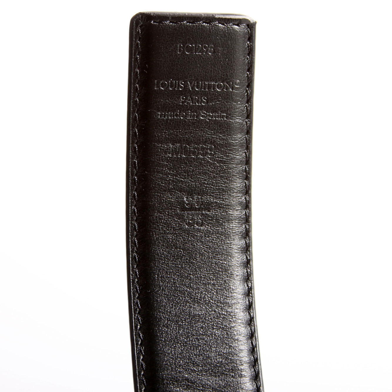 Pretty LV 30MM Reversible Leather/Monogram Belt Size 90/36 Brown