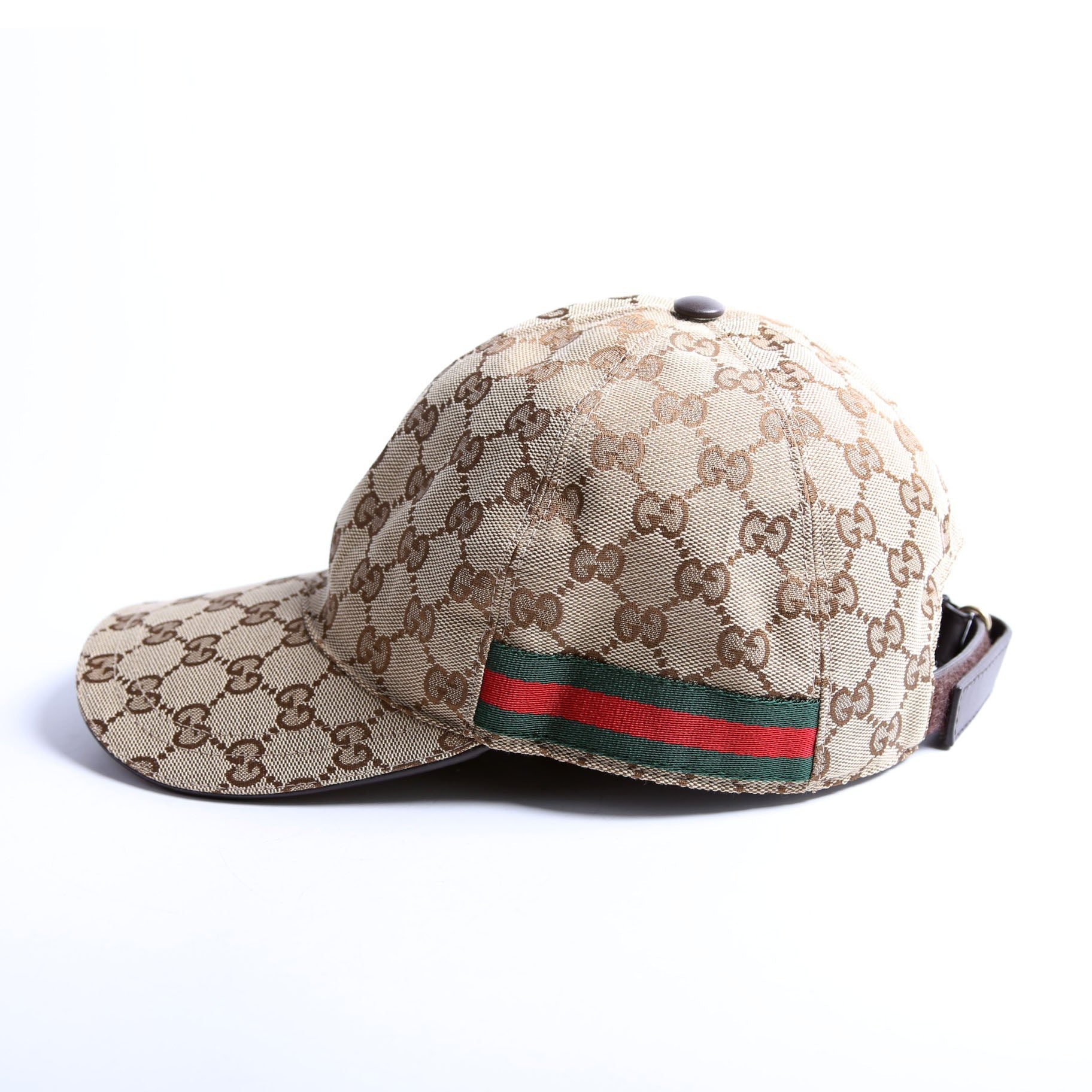 200035 GG Canvas Web Cap Size Medium