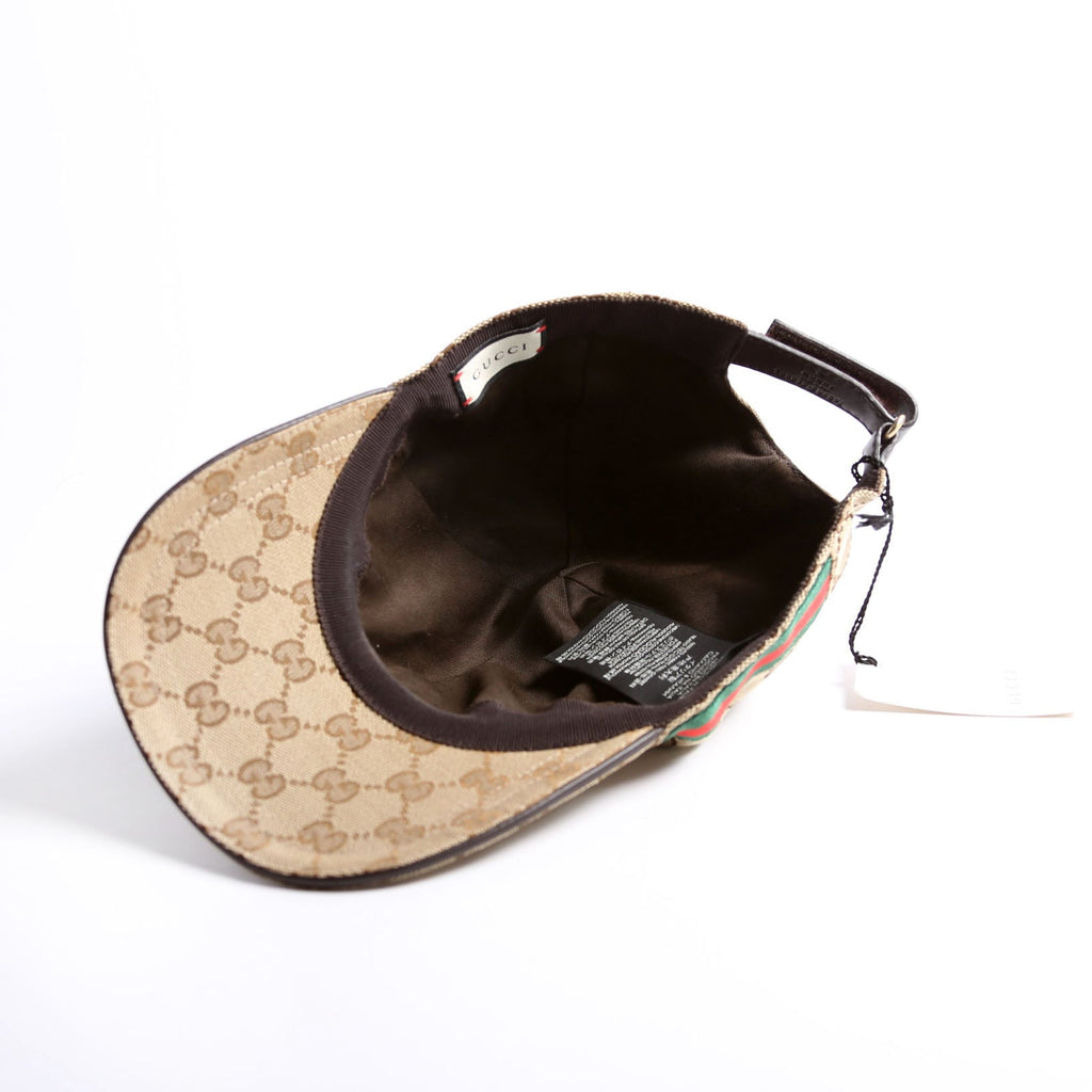 200035 GG Canvas Web Cap Size Medium