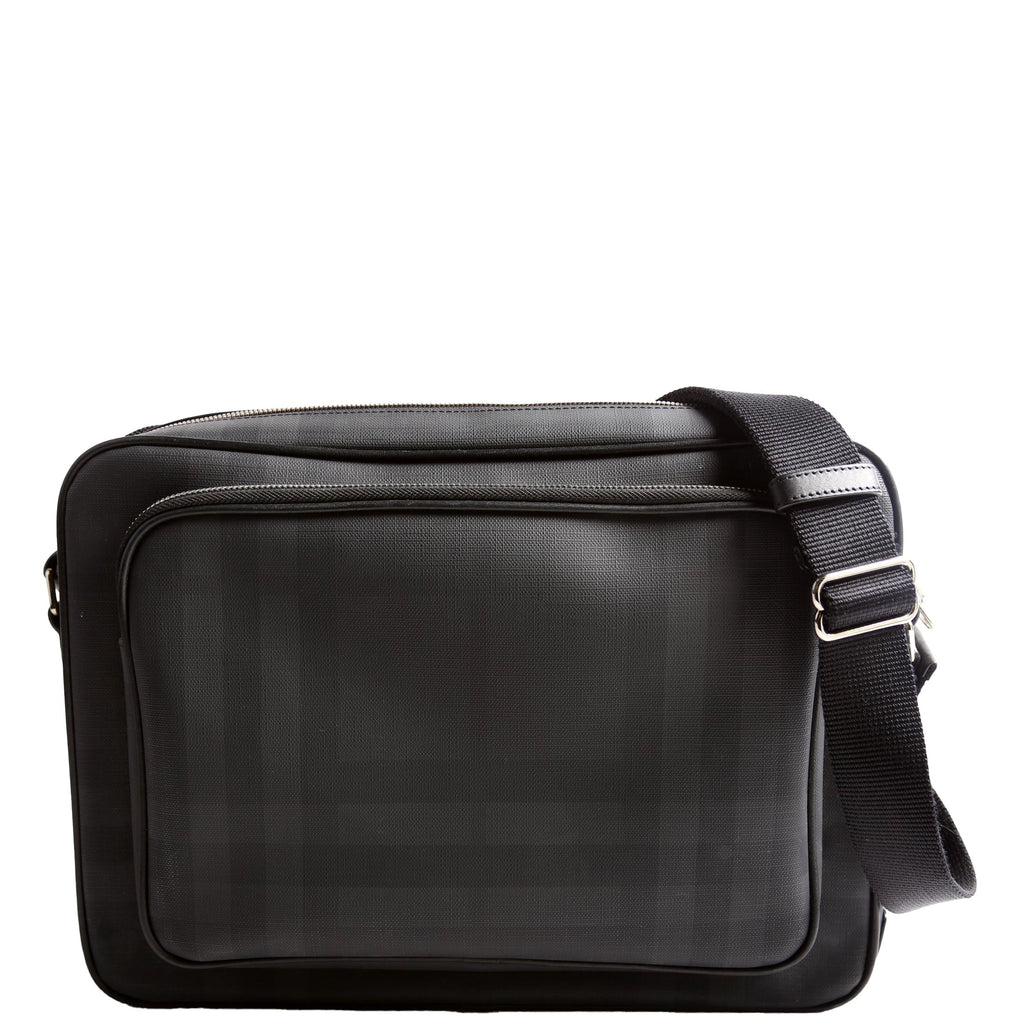 Marlon Check Messenger Black