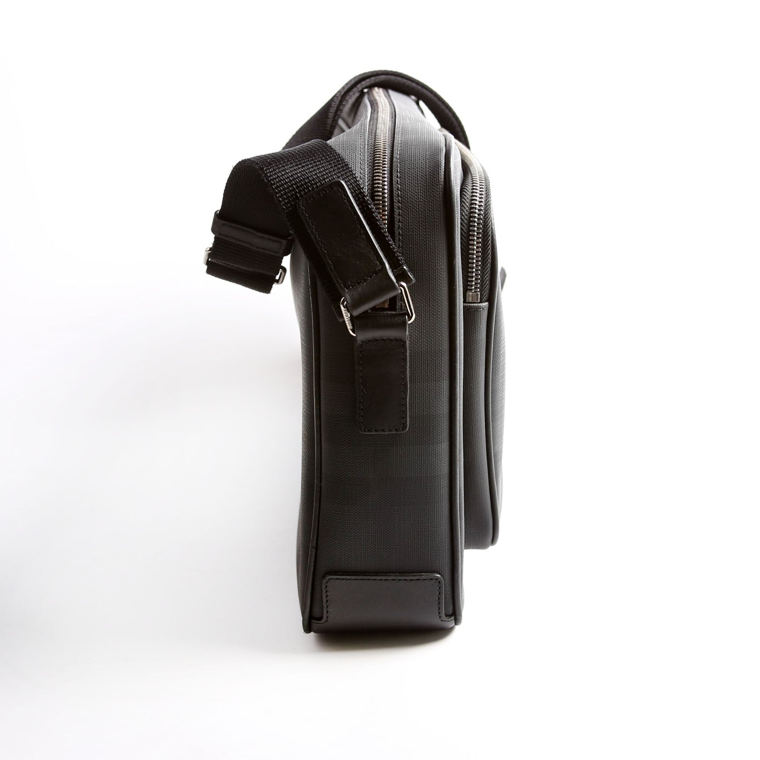 Marlon Check Messenger Black
