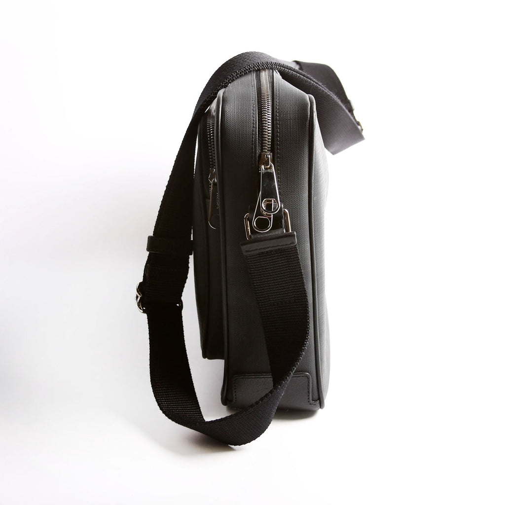 Marlon Check Messenger Black