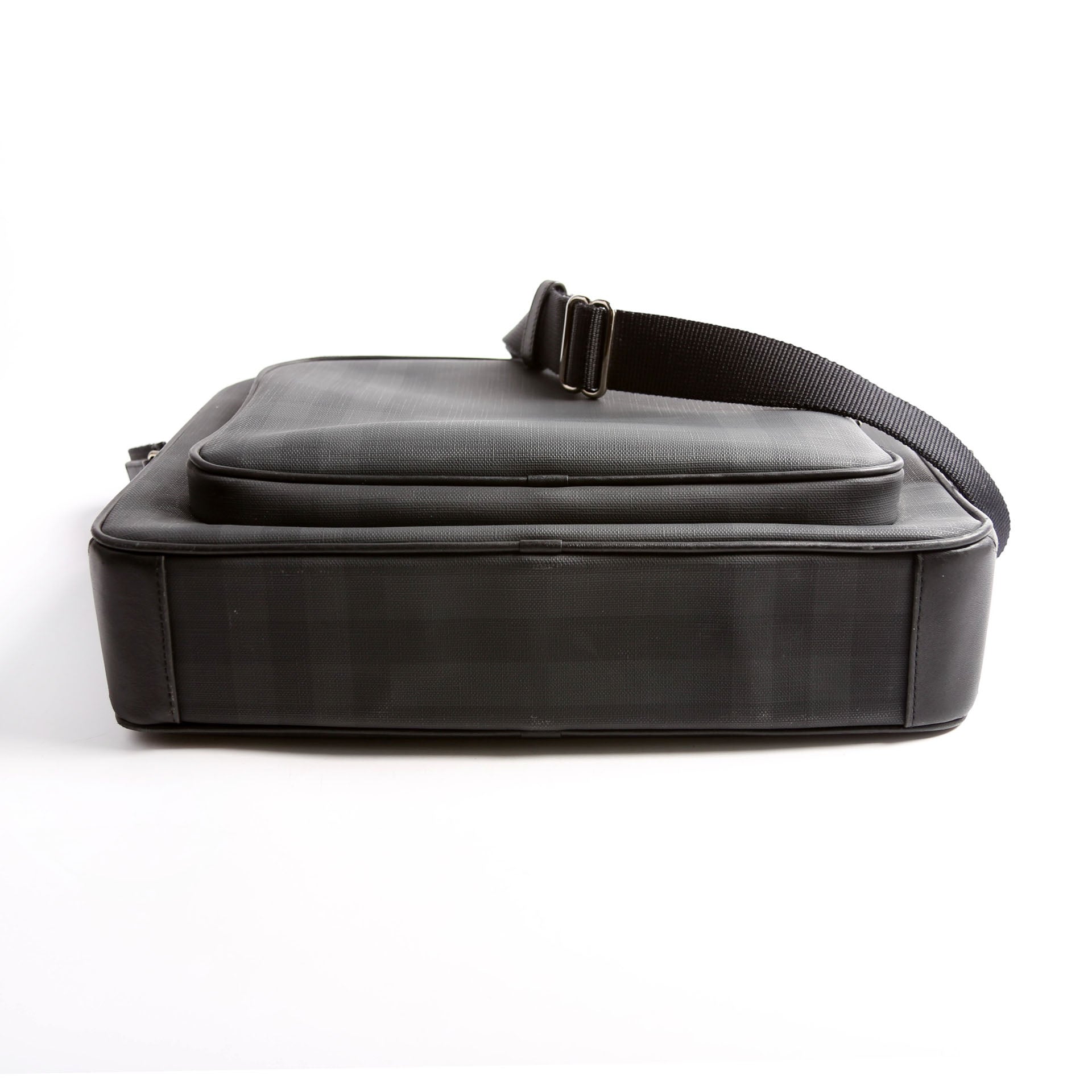 Marlon Check Messenger Black