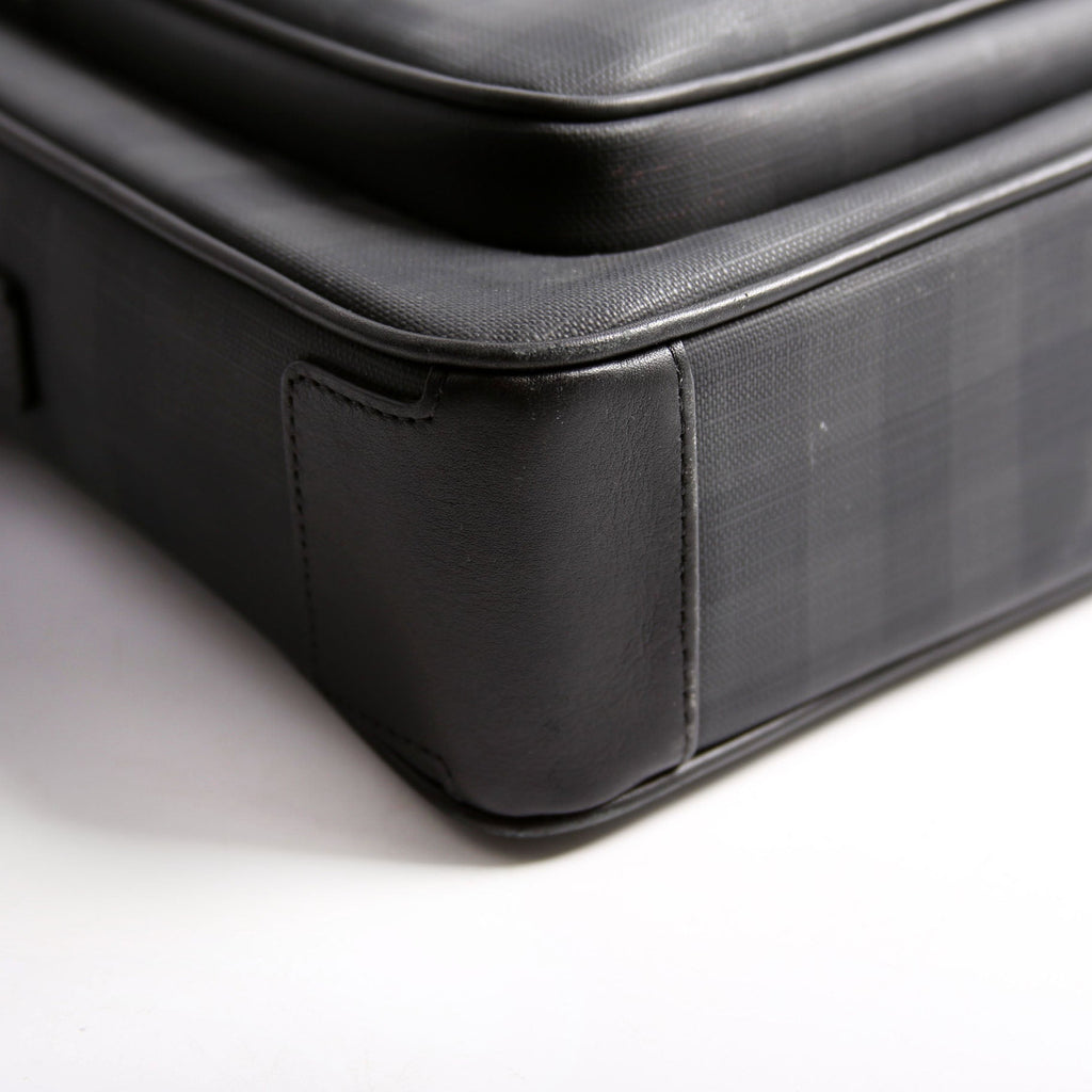 Marlon Check Messenger Black