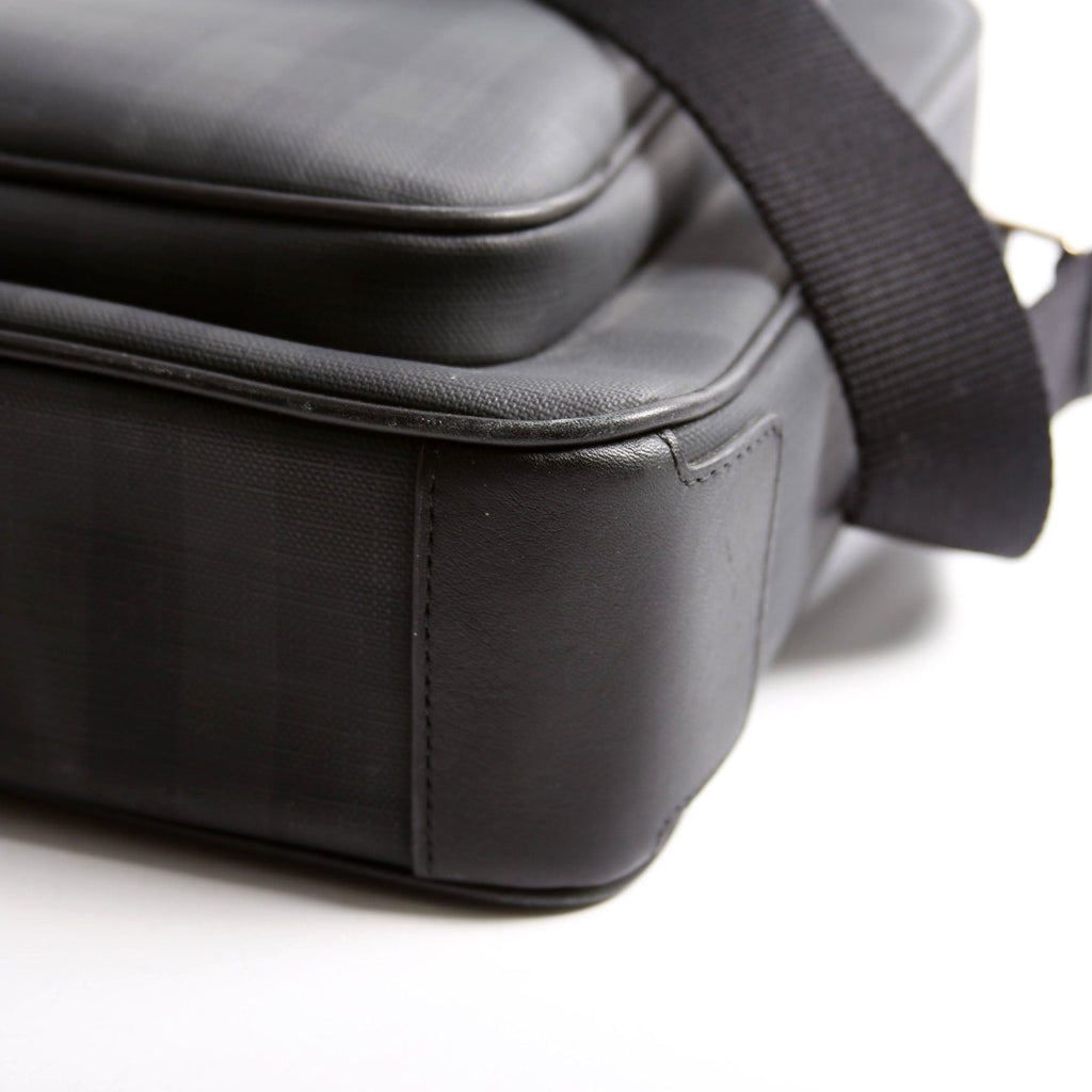 Marlon Check Messenger Black