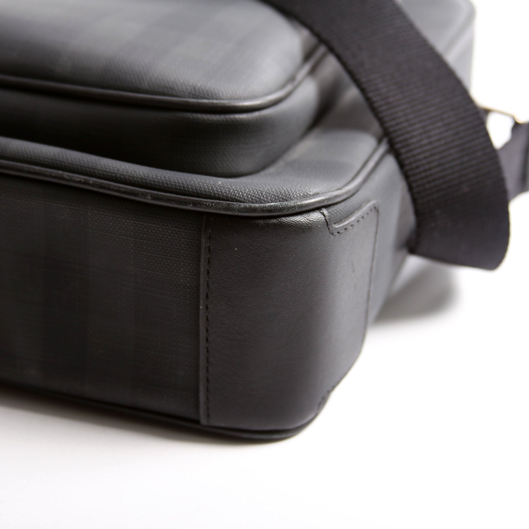 Marlon Check Messenger Black