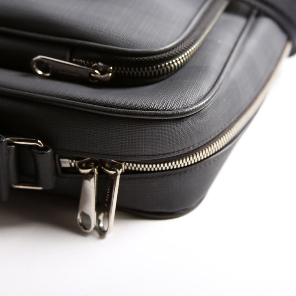 Marlon Check Messenger Black
