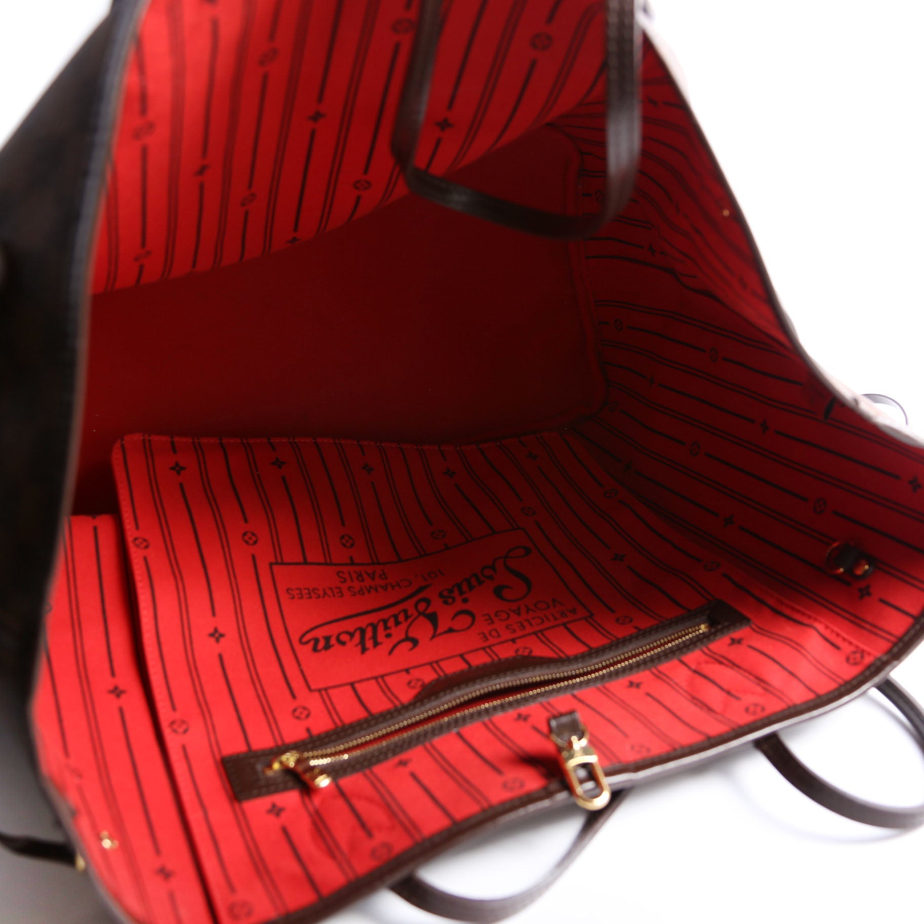 Neverfull GM Damier Ebene Red