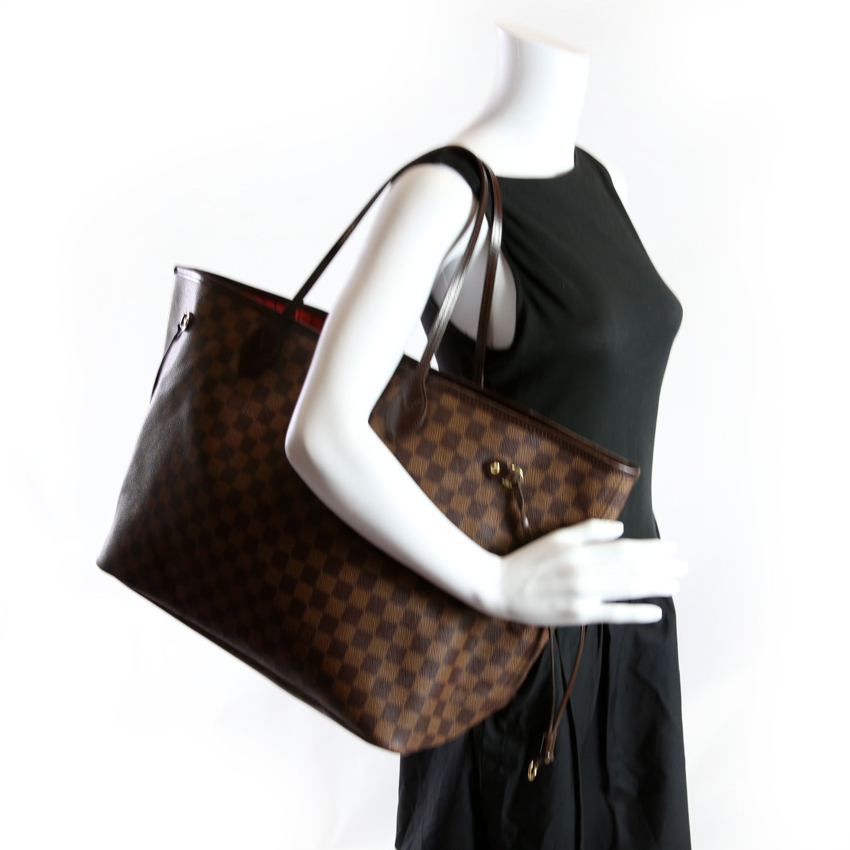 Neverfull GM Damier Ebene Red