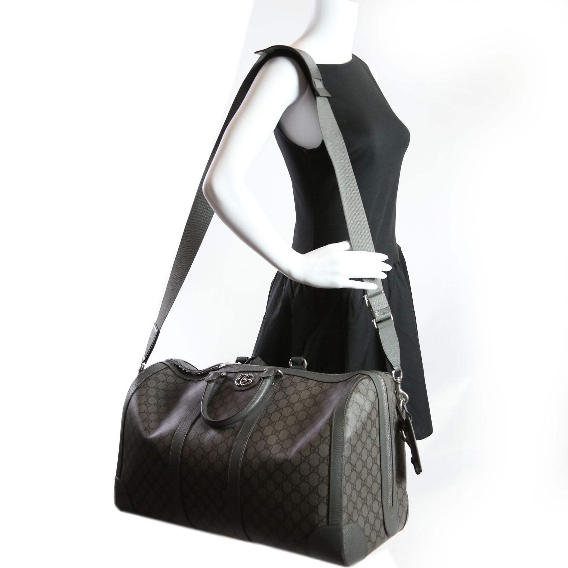 Gucci 724612 Savoy Large Duffle Bag Grey
