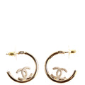 Metal Textured CC Hoops Gold