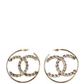 CC Crystal Hoops Earrings Gold