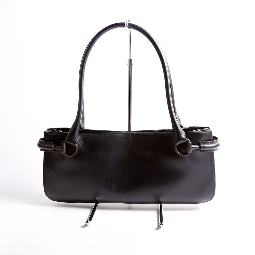 101345 Horsebit Leather Tote Navy